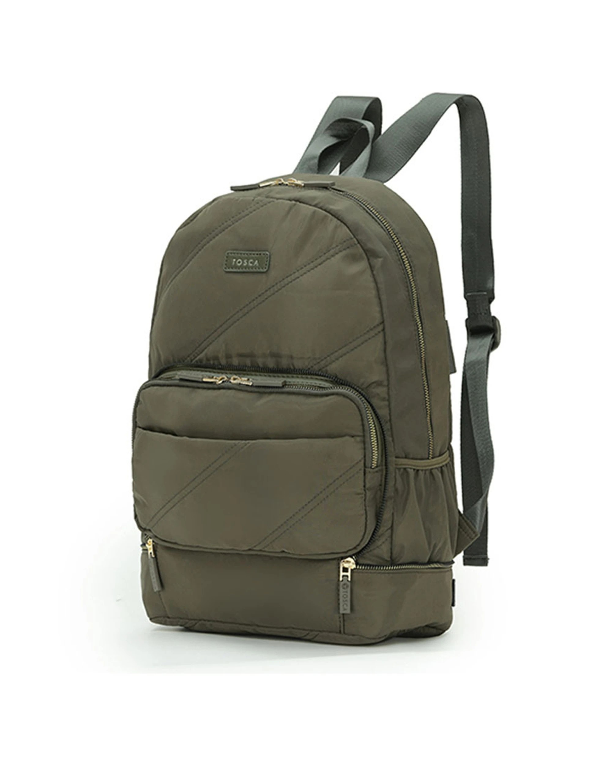 1 Tosca Zip/Fold Away Weekend Backpack/Shoulder Stitch - Green, 1 of 4