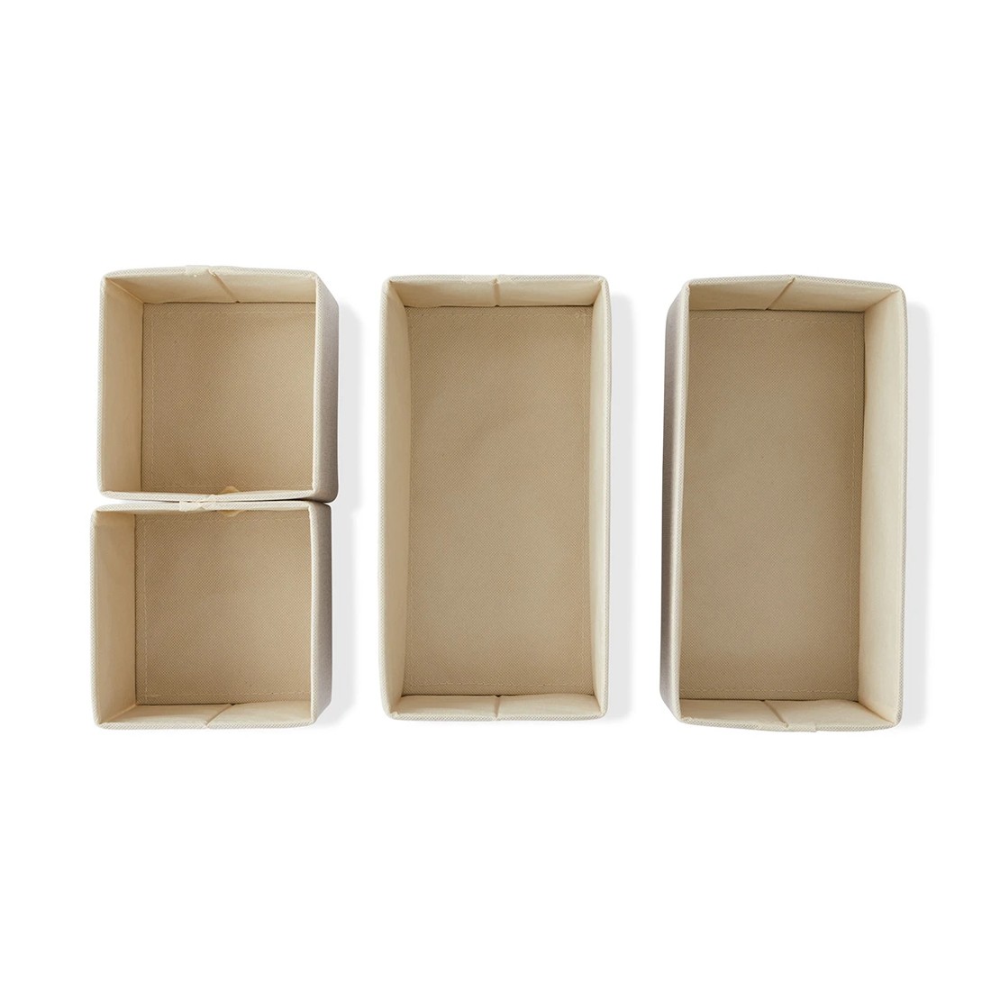9 Set of 4 Linen Look Drawer Organisers, 9 of 9