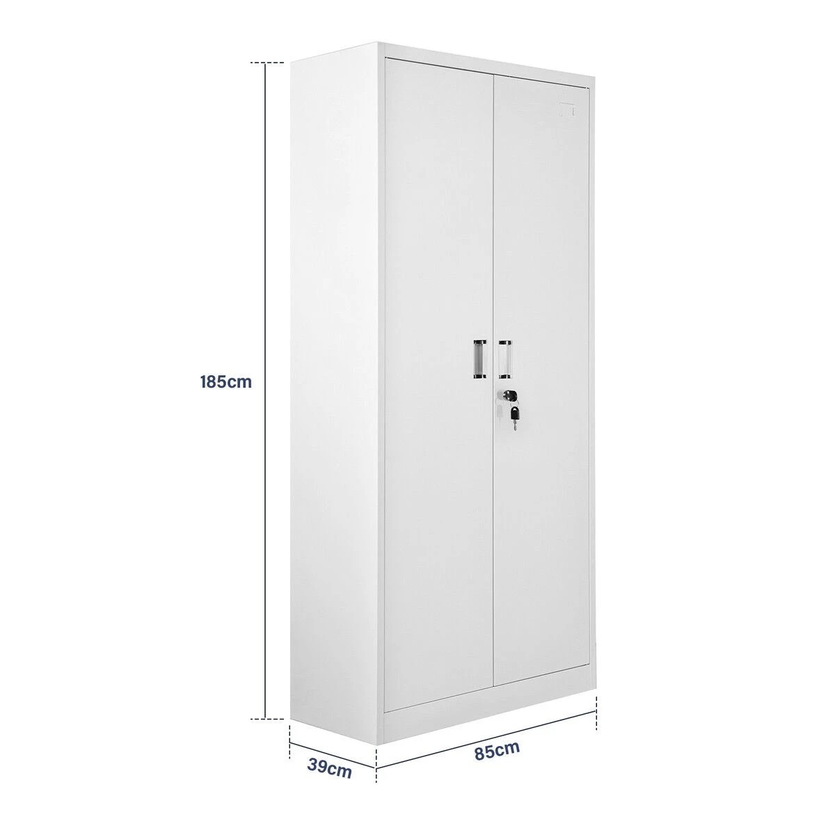 2 AUSWAY 185cm Steel Filing Cabinet Heavy Duty Lockable File Storage, 2 of 3