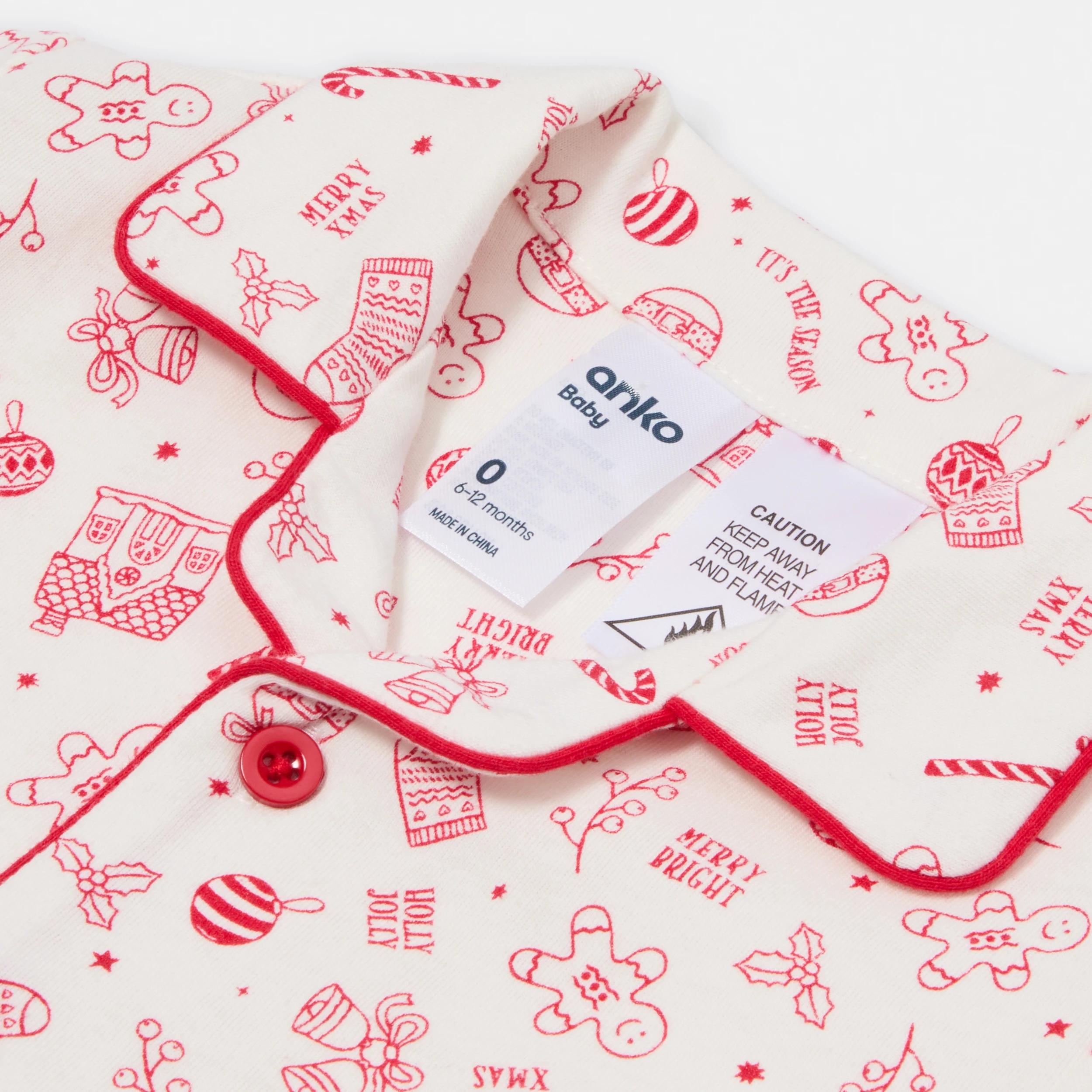5 Christmas All Over Print Pyjama Set CHALK MERRY XMAS, 5 of 7