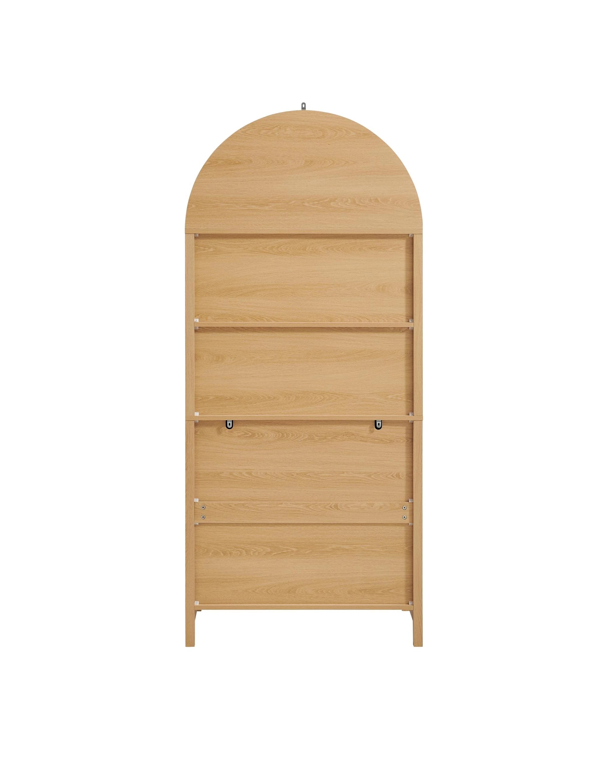 6 Kodu Bookcase Open Storage Display 2 Doors - Natural, 6 of 10