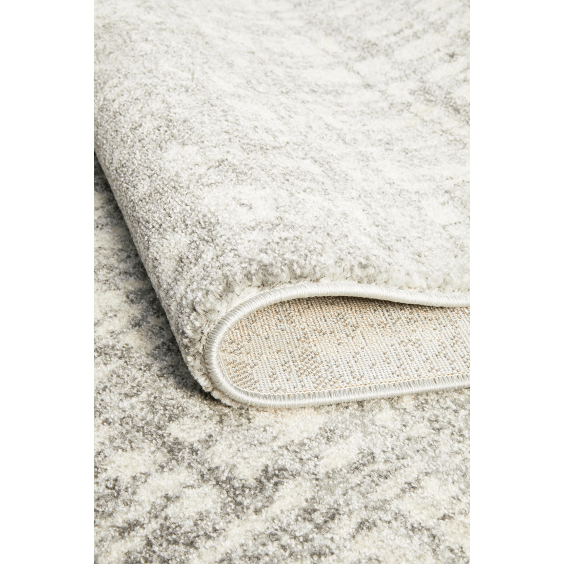 9 Rug Culture Mirage Ashley Abstract Silver Grey Rug, 160 x 230 cm, 10mm Pile, Polypropylene - Silver, 9 of 9