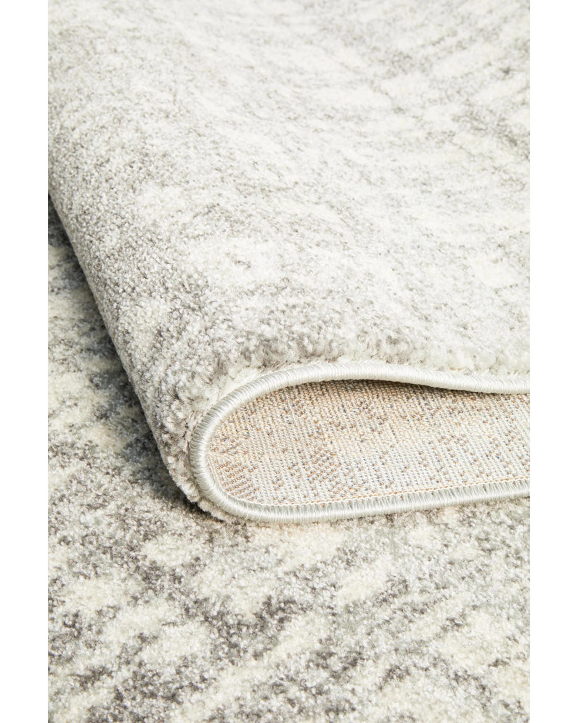 9 Rug Culture Mirage Ashley Abstract Silver Grey Rug, 160 x 230 cm, 10mm Pile, Polypropylene - Silver, 9 of 9