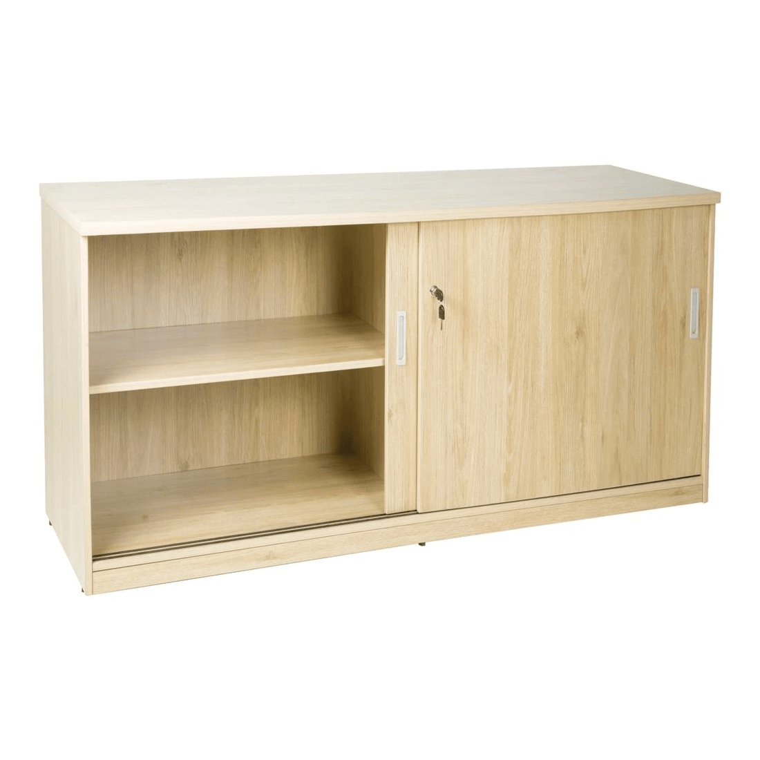 2 Stilford Professional Credenza 1200mm Sliding Door Oak, 2 of 3