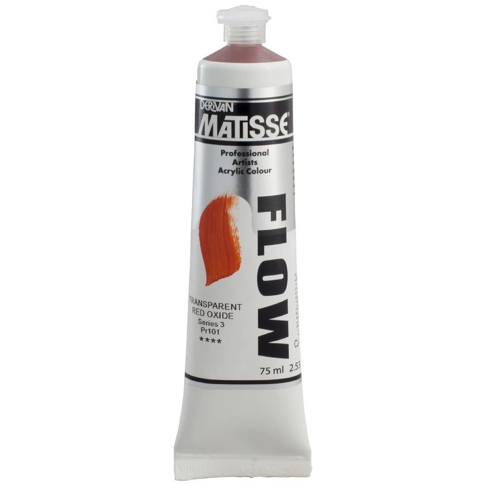 1 Derivan Matisse Flow Paint 75mL Transparent Red Oxide S3, 1 of 2