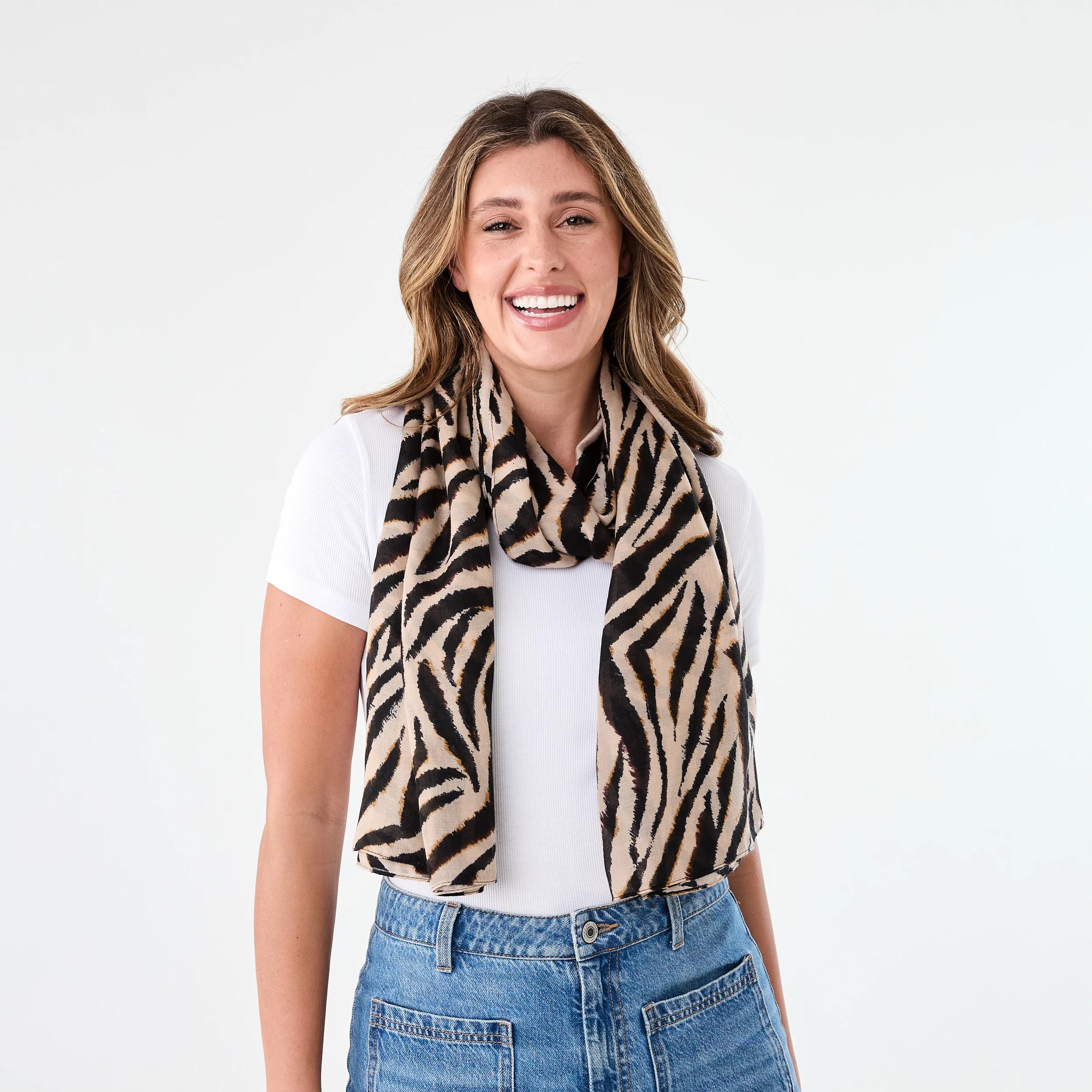 3 Large Lightweight Scarf Zebra, 3 of 3