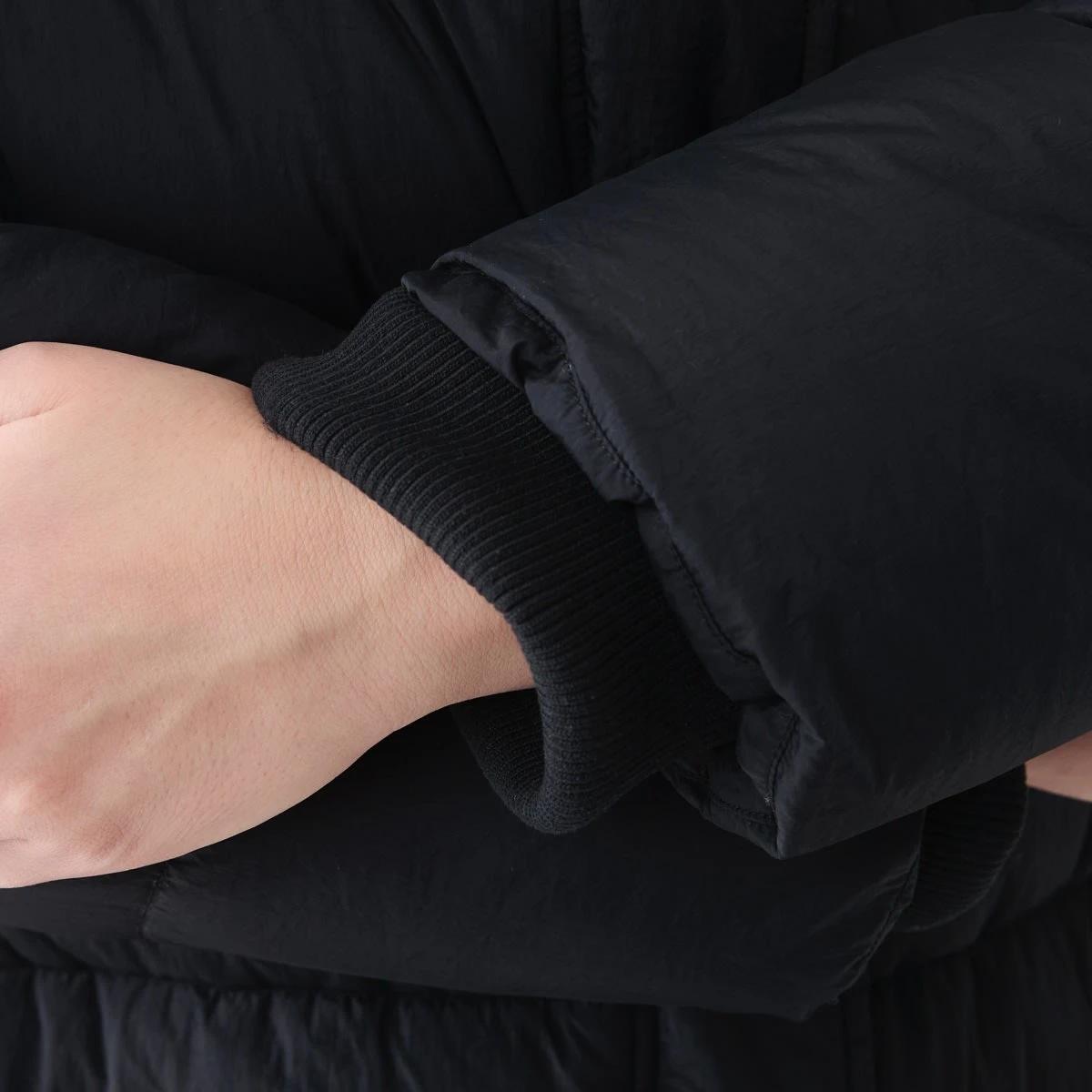 5 Curve Long Sleeve Hybrid Puffer Jacket Black, 5 of 7