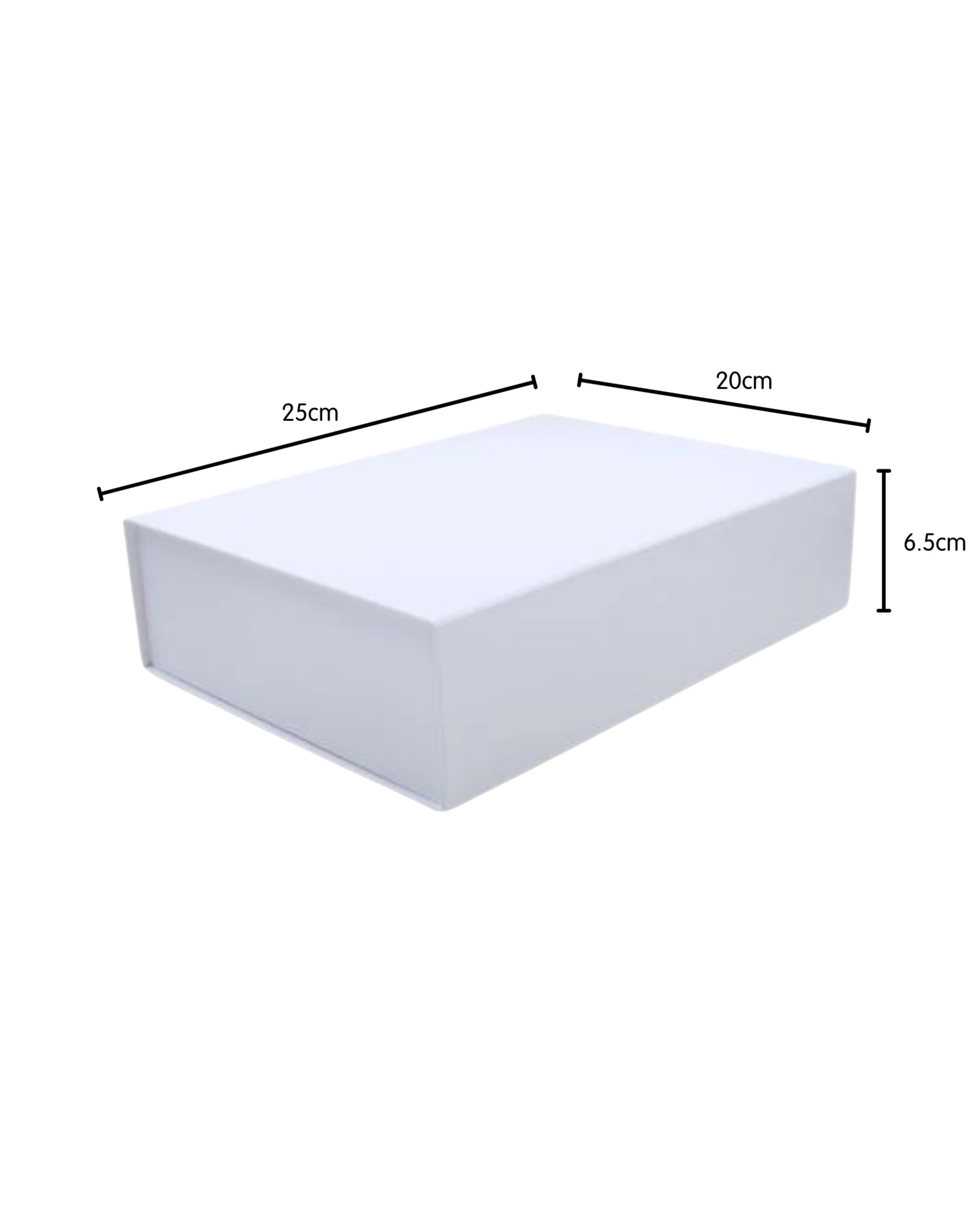 2 Durmaz Medium White Magnetic Gift Box 25cm x 20cm - White, 2 of 2