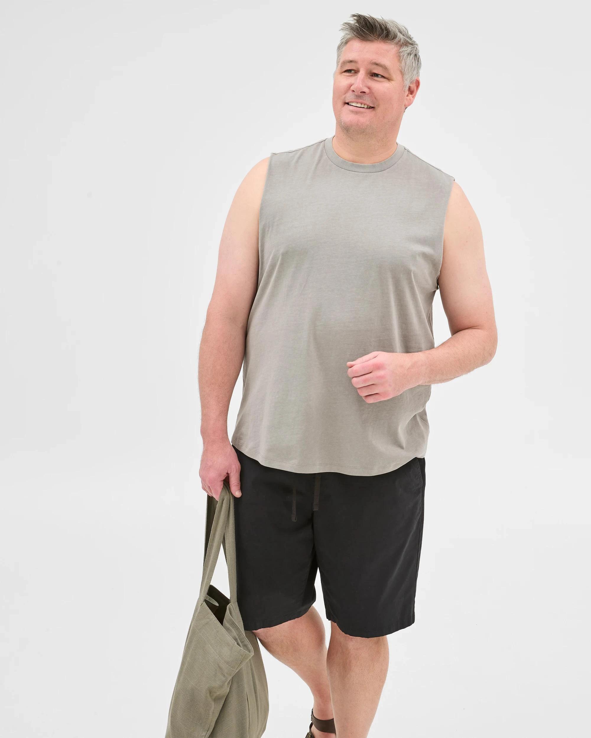 2 Target Plus Size Australian Cotton Plain Tank Top STEEPLE GREY, 2 of 6