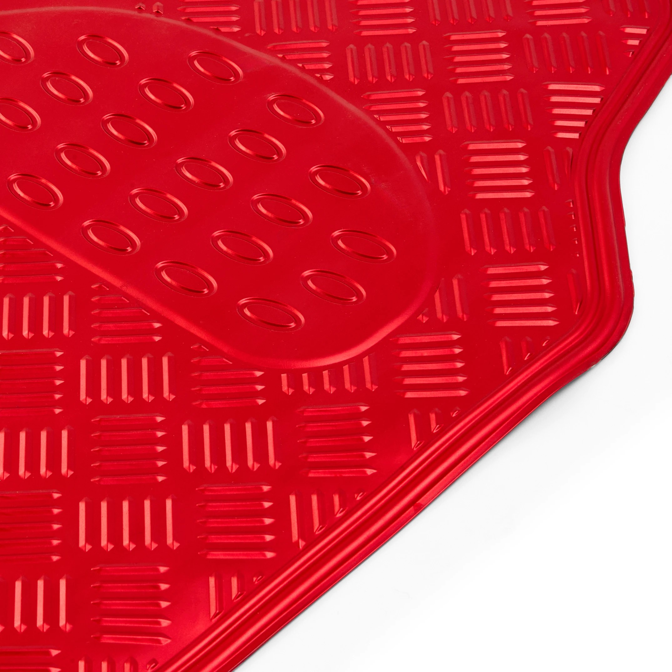 8 4 Pack Metallic Floor Mats - Red, 8 of 9