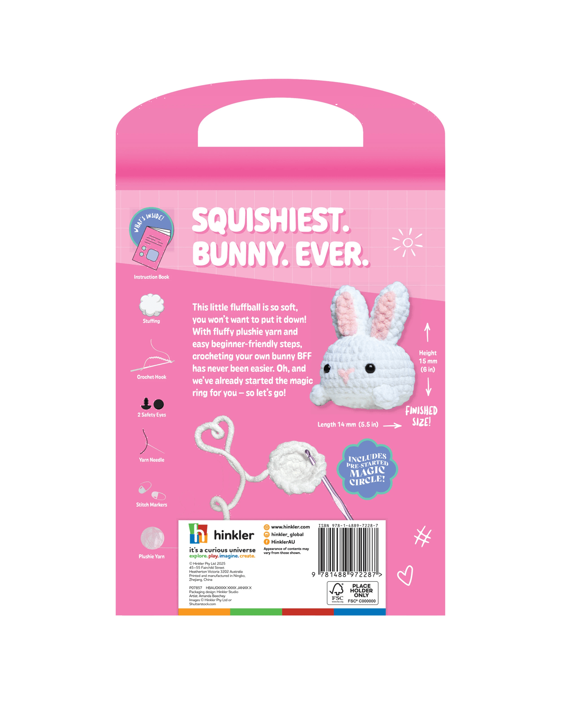 2 Oh My Craft! Crochet Plushie Bonnie Bunny Set, 2 of 5