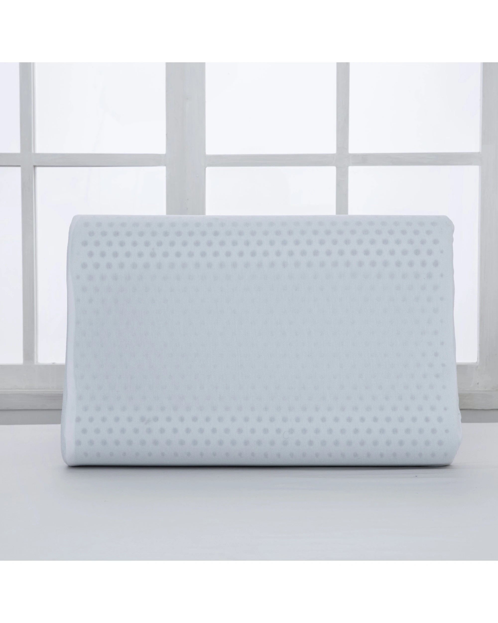 1 Dreamaker Contoured Gel Infused Talalay Latex Pillow 60x40cm - White, 1 of 4