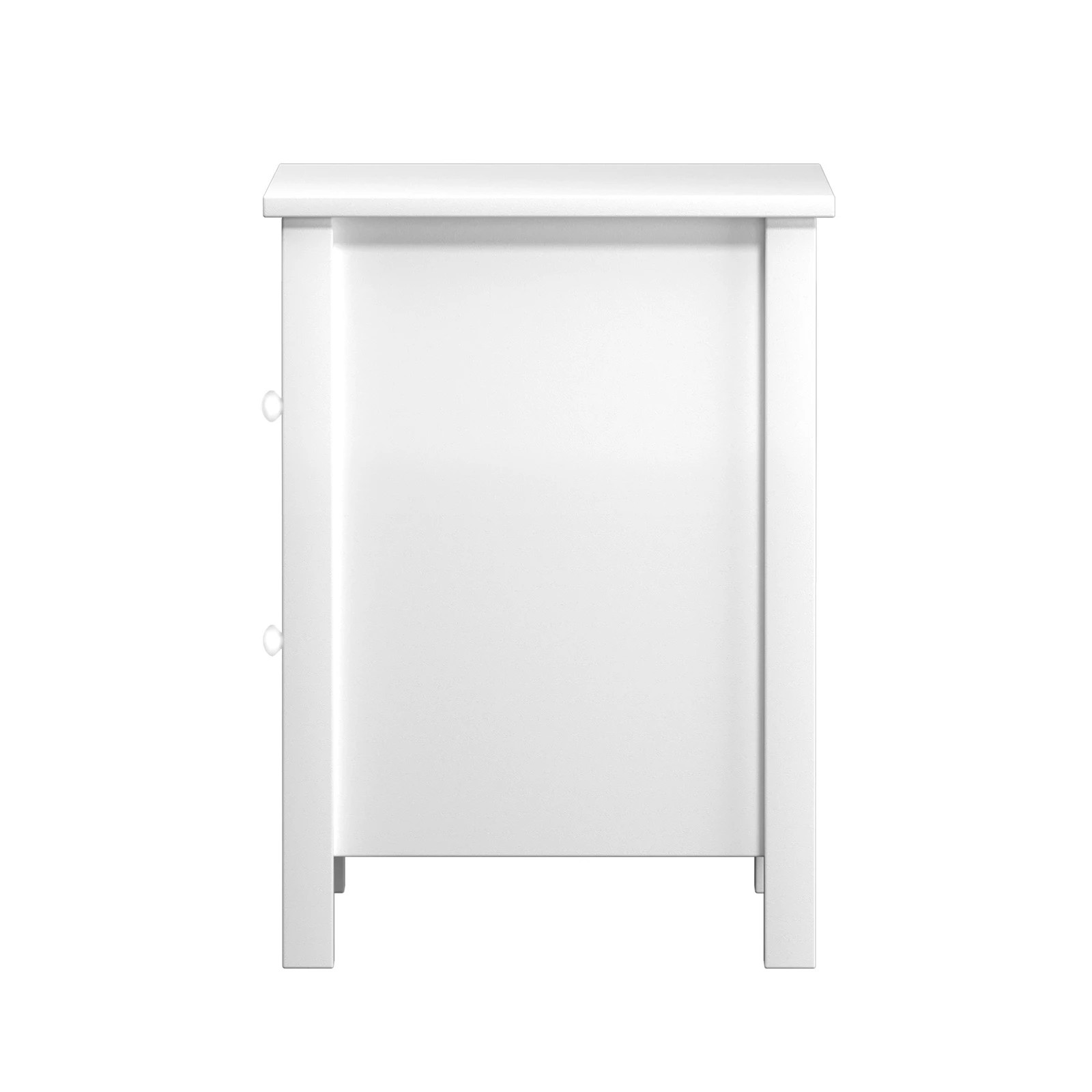 8 Oikiture Bedside Tables Set of 2 Nightstand Side Table Storage Cabinet 2 Drawers - White, 8 of 9
