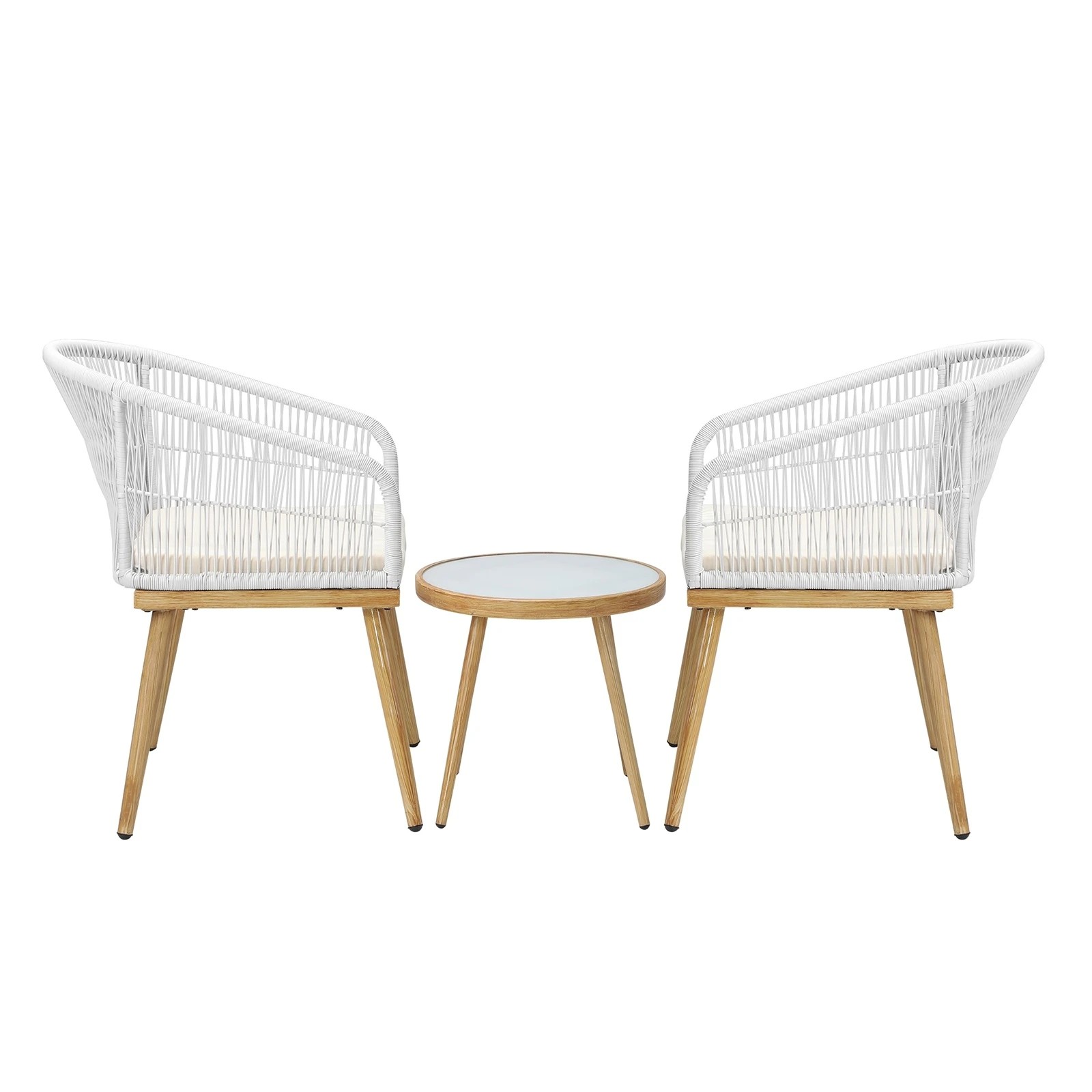 6 Livsip 3pcs Outdoor Furniture Lounge Setting Dining Table Chair Patio Bistro Set
 - Multi, 6 of 10