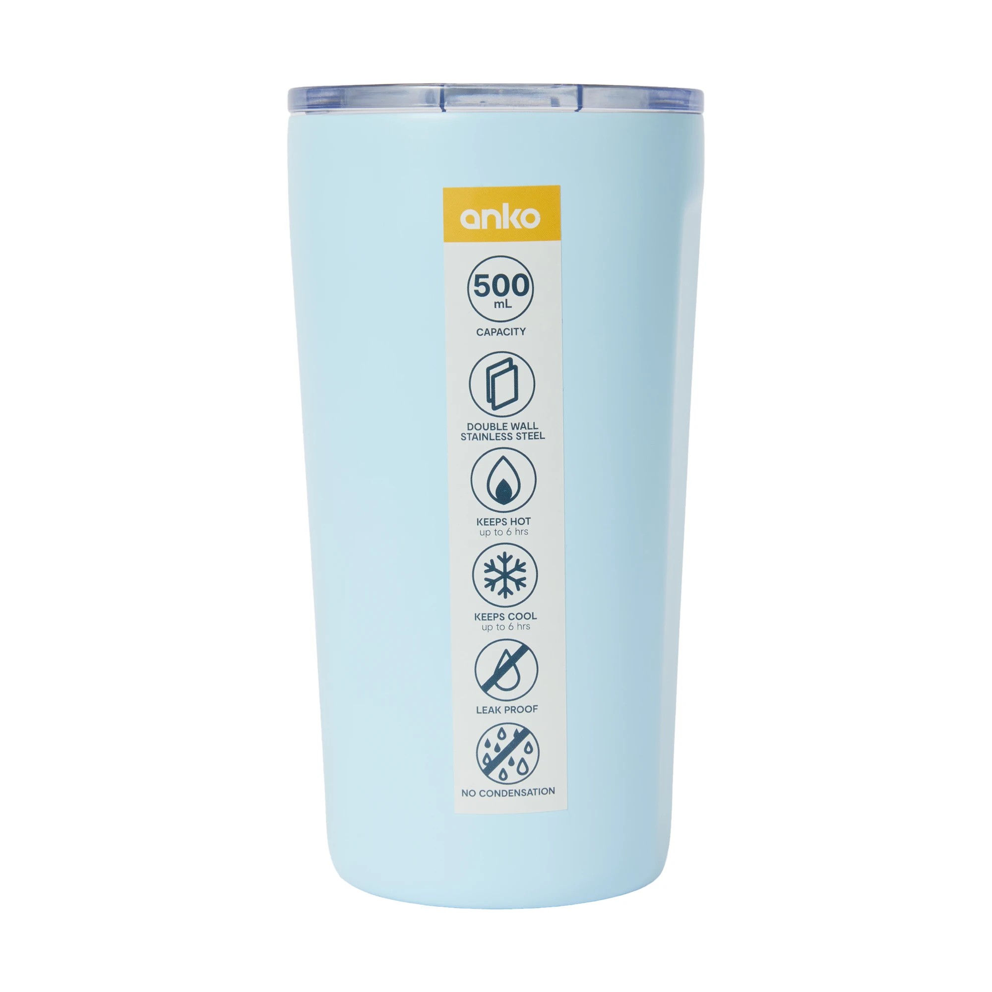 5 500ml Blue Stainless Steel Coffee Tumbler, 5 of 5