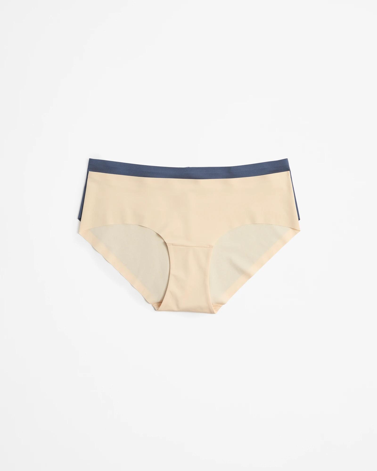 1 Target Womens Bonded No Show Hipster Briefs 2 Pack BLUE INDIGO/BARE BEAUTY, 1 of 4