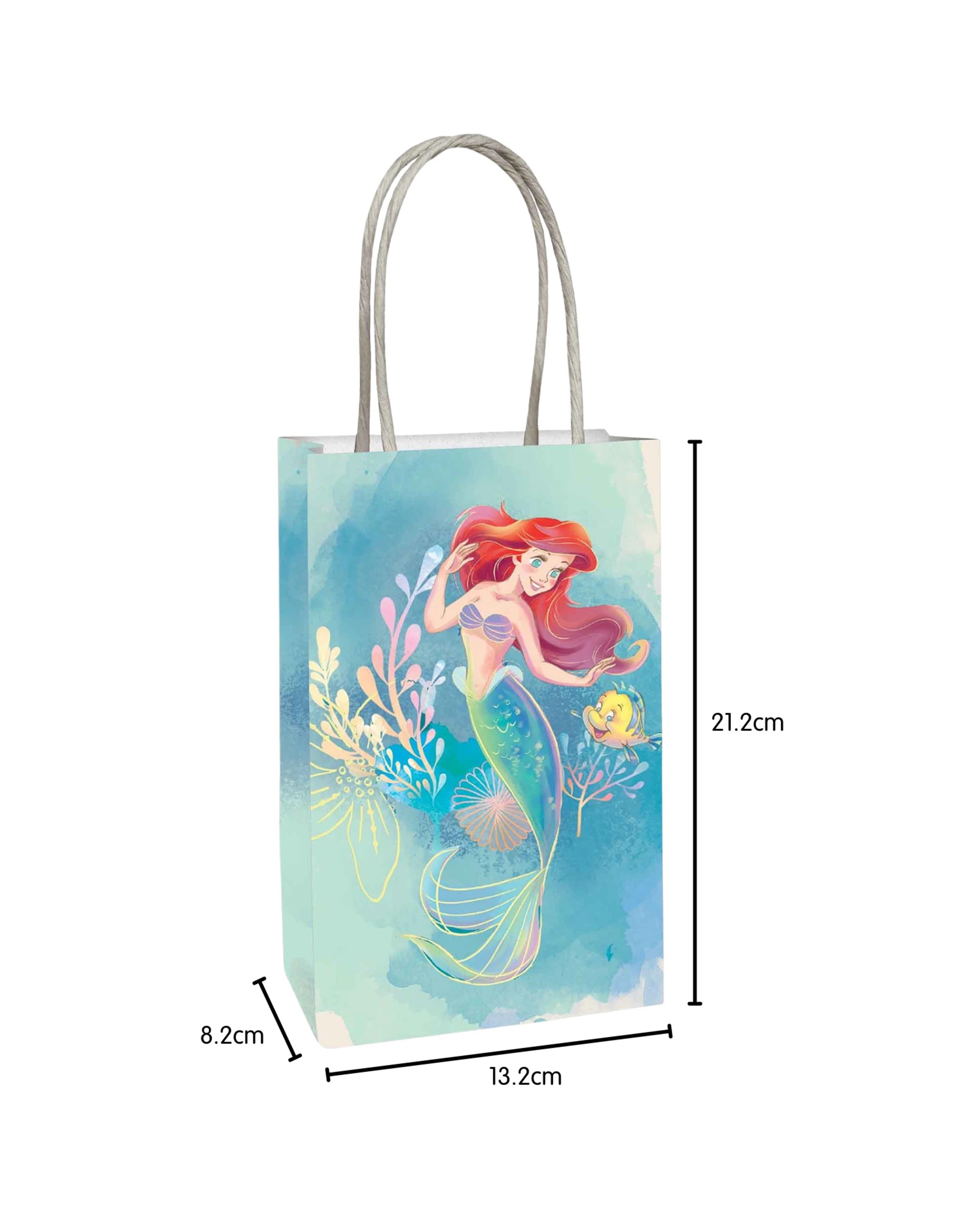 2 Disney The Little Mermaid Paper Gift Bags Pack of 8, 2 of 2