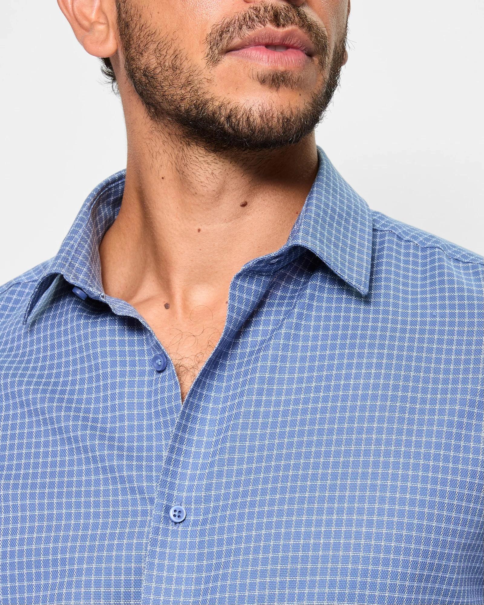 5 Long Sleeve Tattersall Shirt - Preview BLUE, 5 of 5