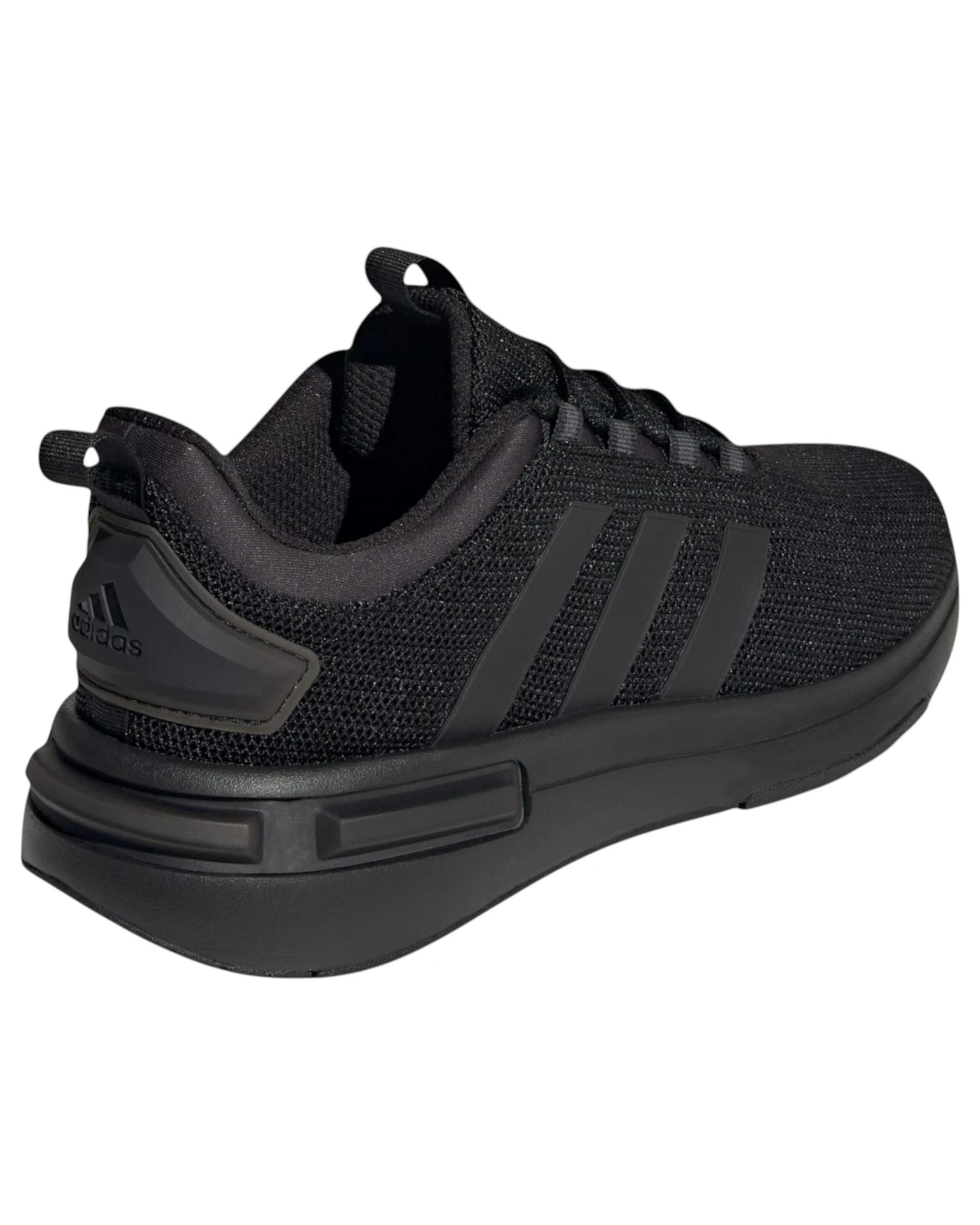 4 Adidas Mens Racer TR23 Triple Black Athletic Running Shoes BLACK, 4 of 8