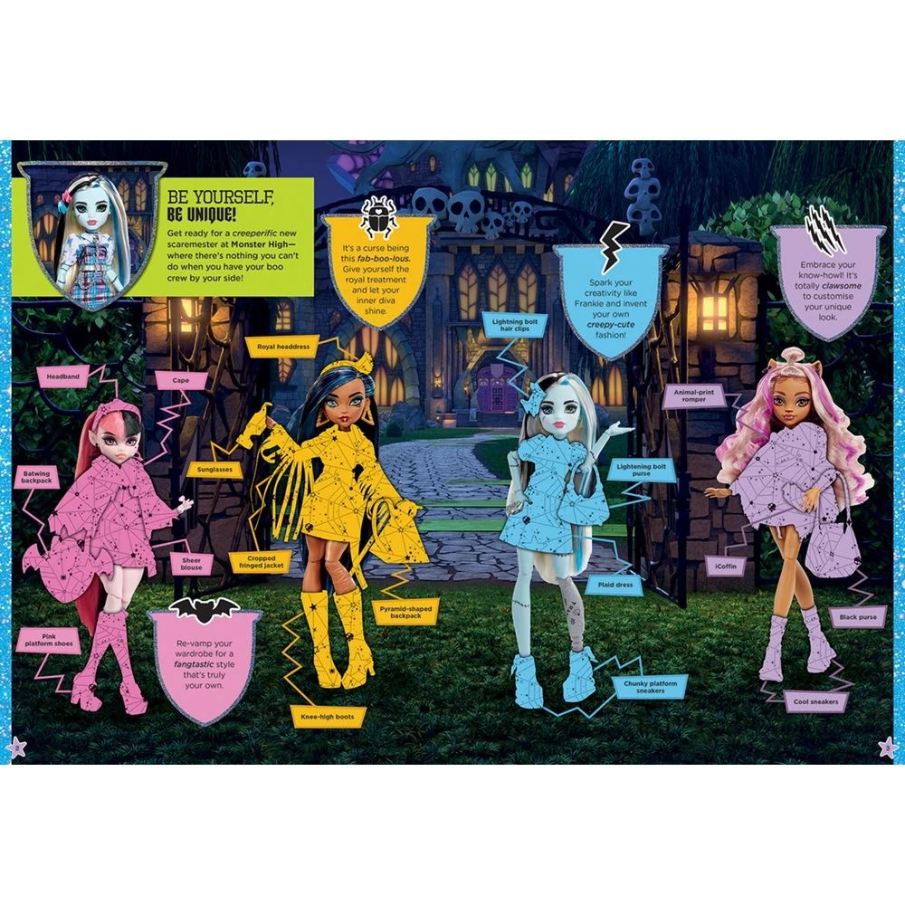 2 Scholastic Sticker Dressing Book Monster High, 2 of 4