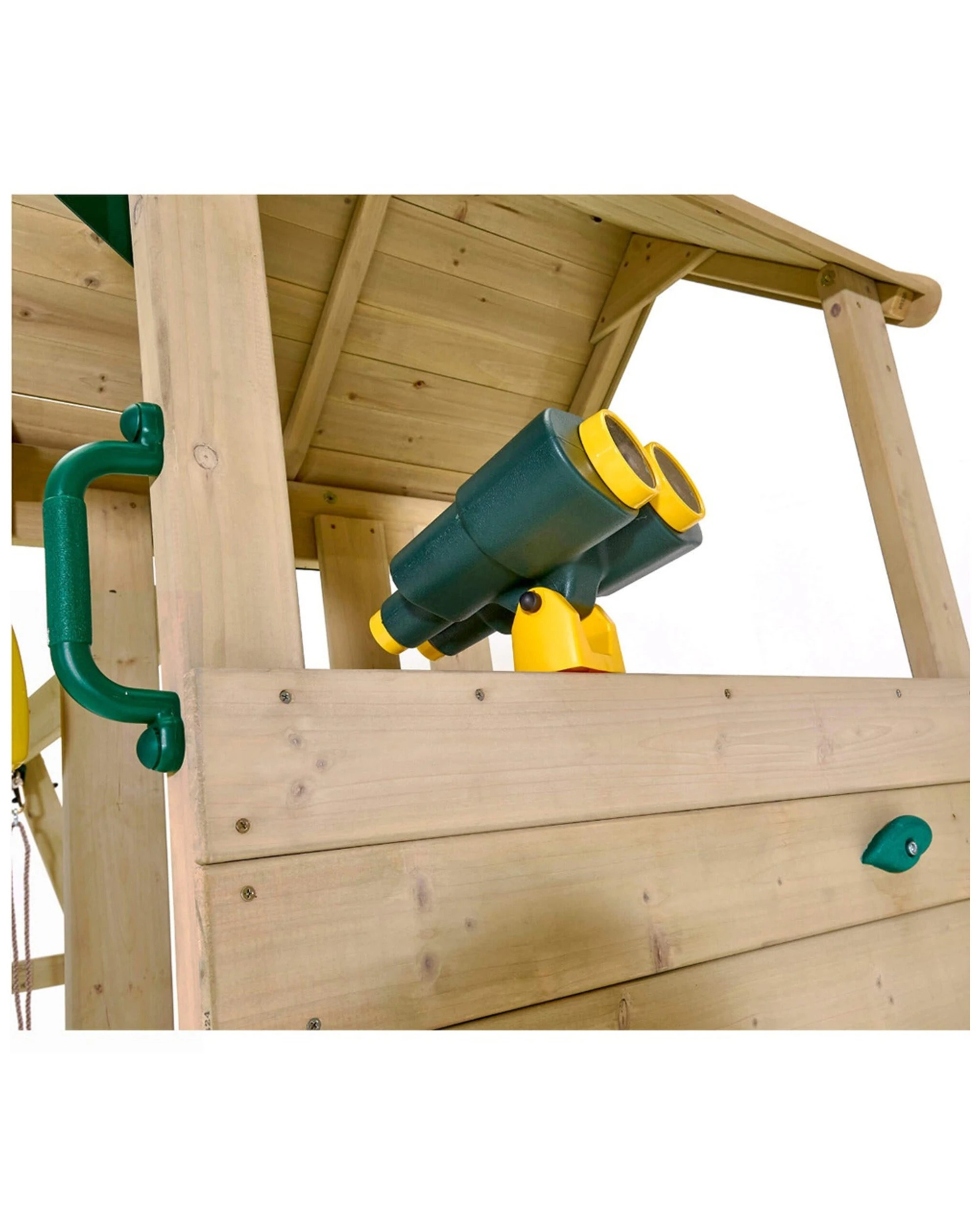 8 Plum Play Au Lookout Tower Playcentre Wooden Playset Monkey Bars Rock Wall - Green, 8 of 9