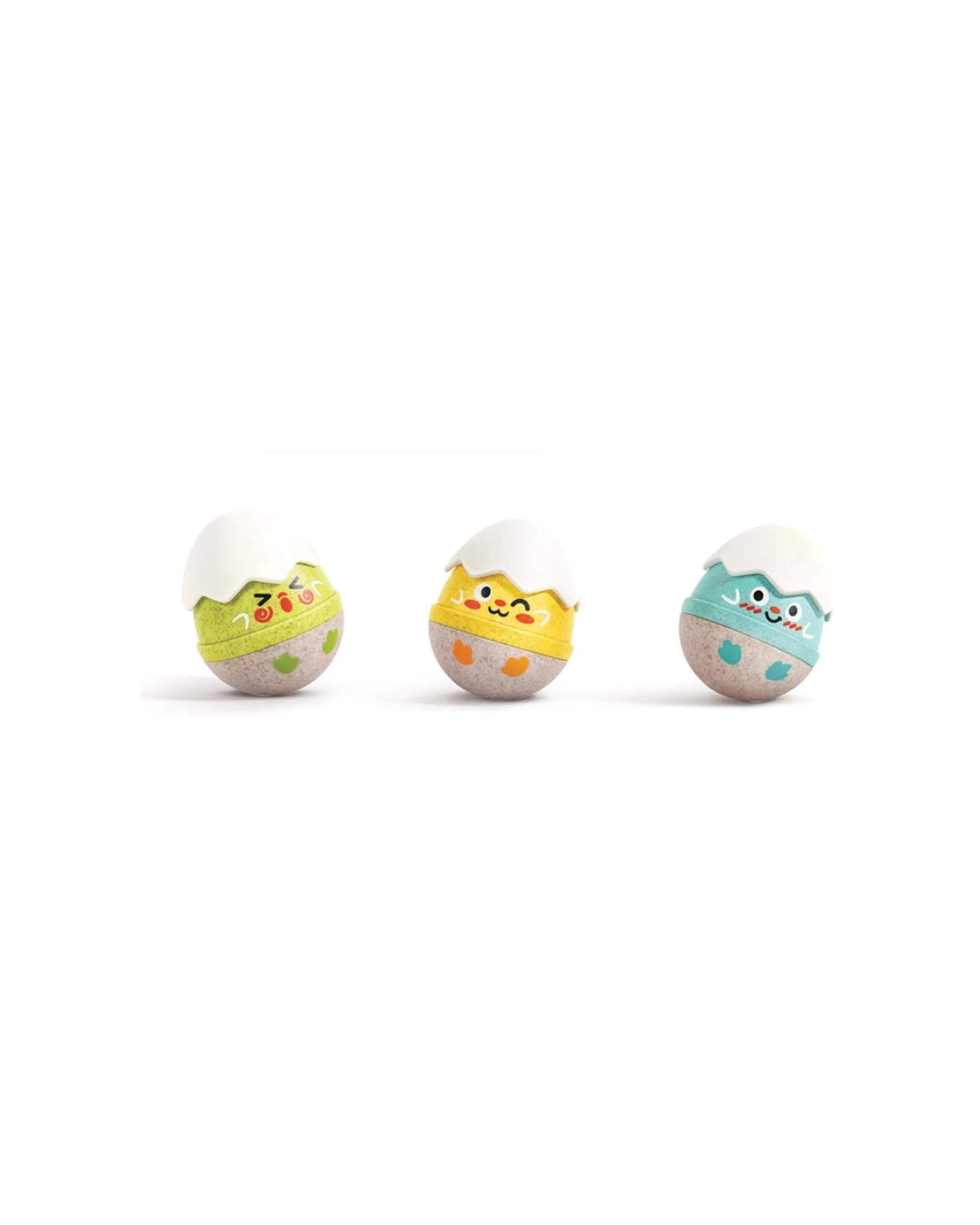 1 Hape 3pc Happy Hatchlings Wobble Rattles Set Baby Toys For Kids and Toddlers - Multi, 1 of 3