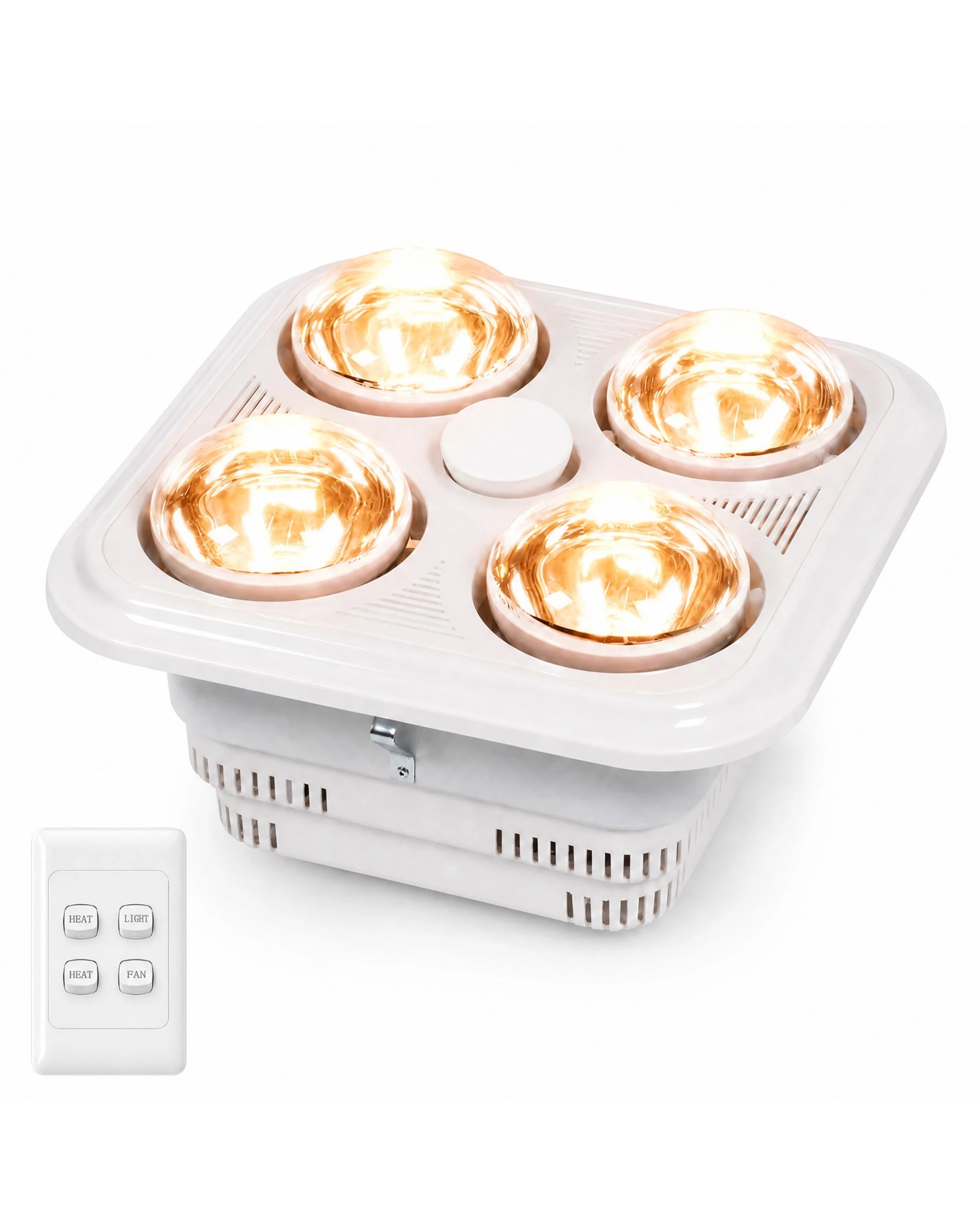 1 Advwin Bathroom Heater Light Fan Combo - White, 1 of 7
