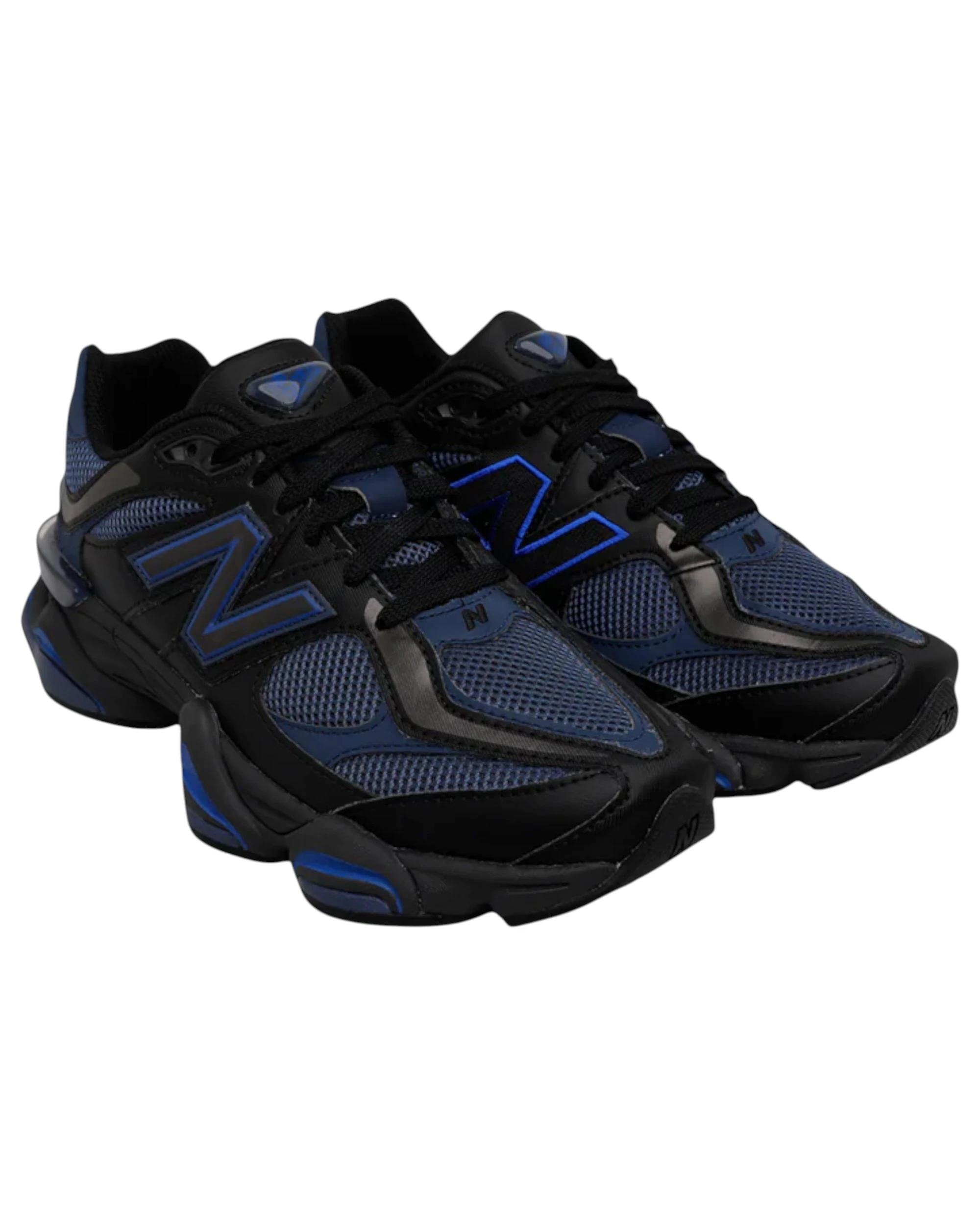 4 New Balance Unisex 9060 Athletic Shoes BLACK/BLUE, 4 of 6