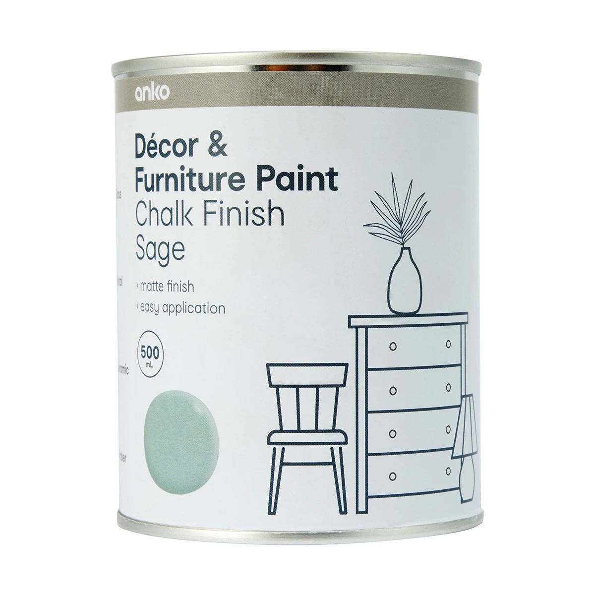 1 Decor and Furniture Paint - Chalk Finish Sage, 1 of 5