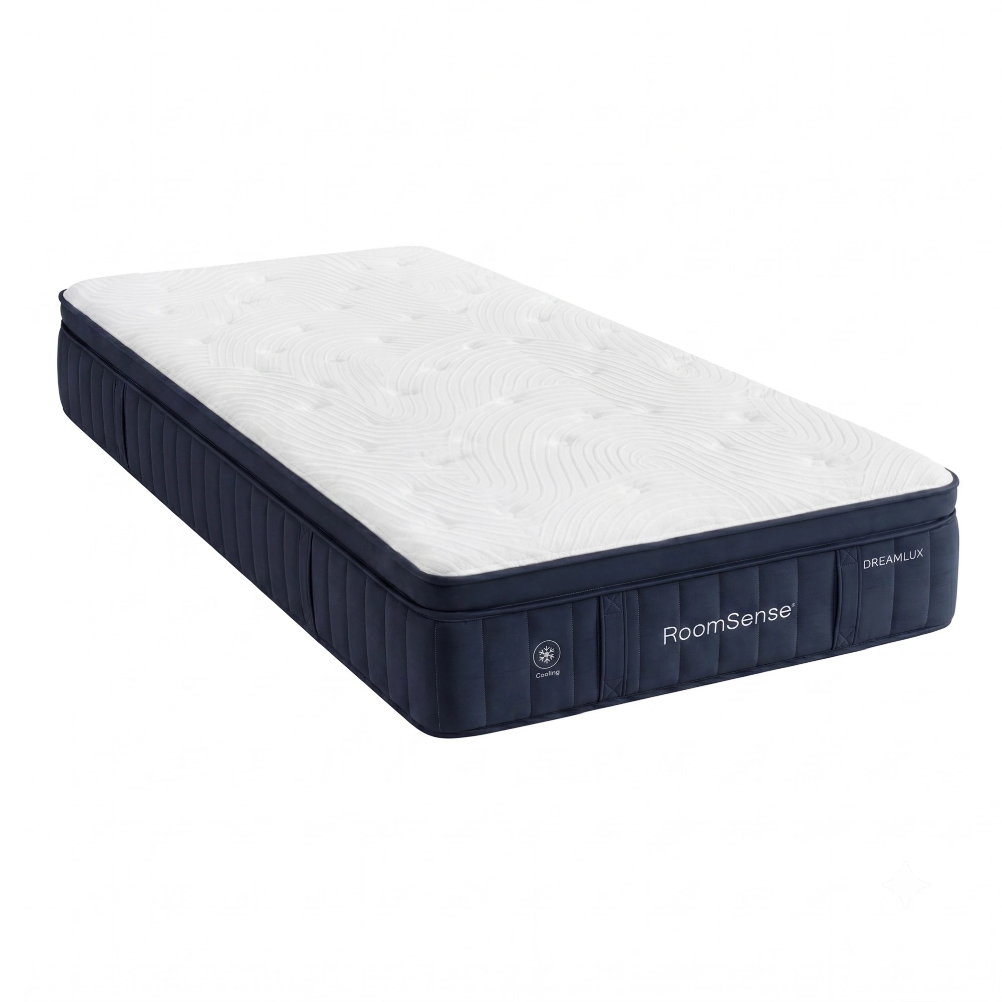 3 RoomSense Single Mattress, 34cm Medium Soft Hotel Bed, Gel Cooling Memory Foam & Tencel Pocket Spring - White, 3 of 9
