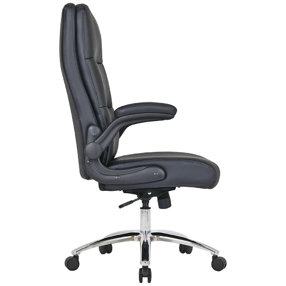 2 J.Burrows Stanton PU Chair Black Ergonomic Chairs and Desk Chairs, 2 of 10