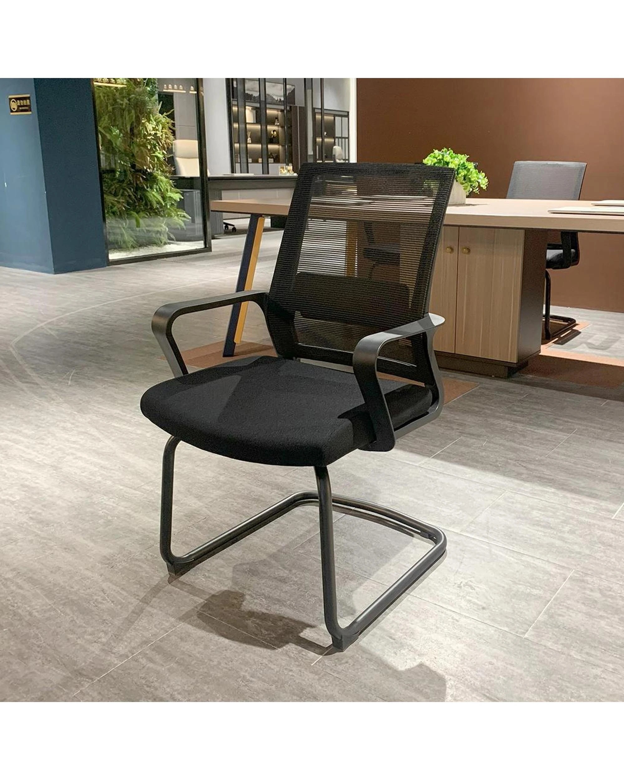 3 Eros Visitor Office Chair Black, 3 of 8