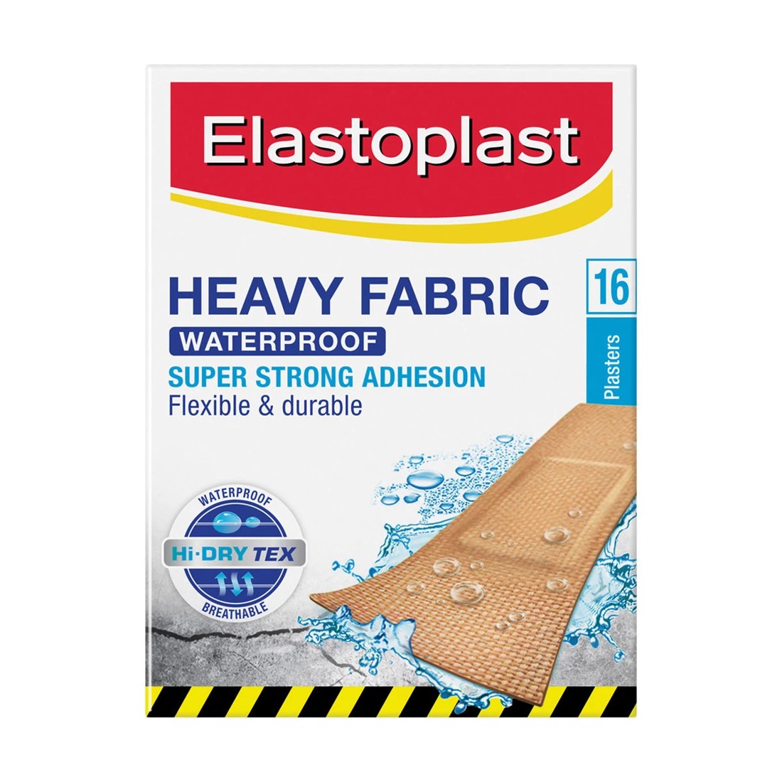 1 Elastoplast 16 Pack Heavy Fabric Waterproof Plasters, 1 of 1