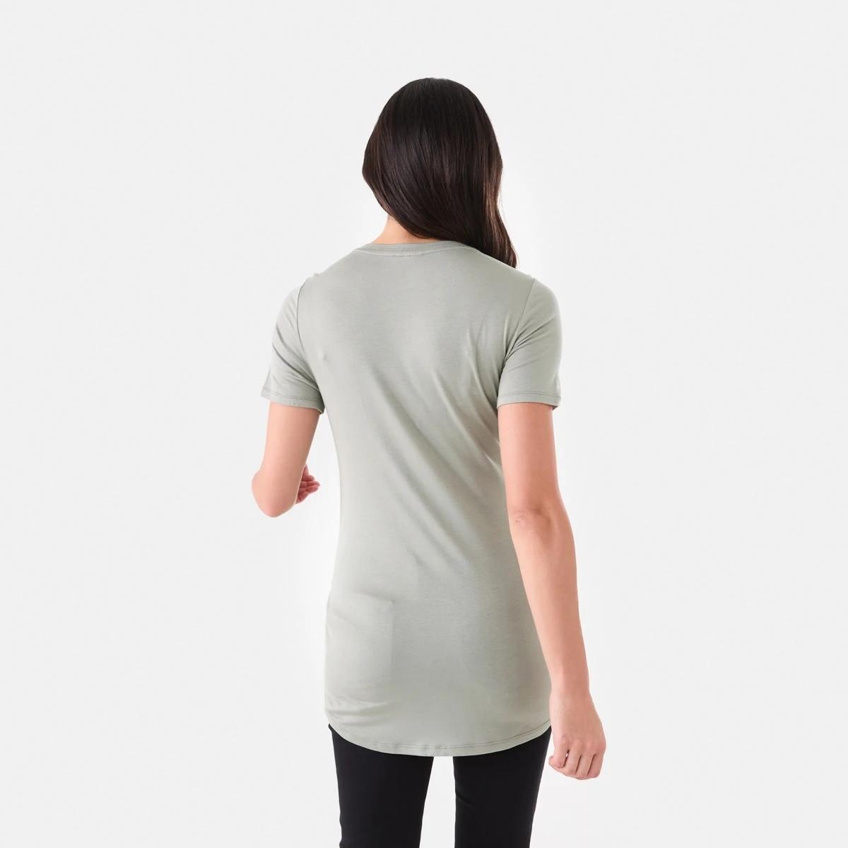 3 Maternity Overlay T-shirt Soft Khaki, 3 of 5