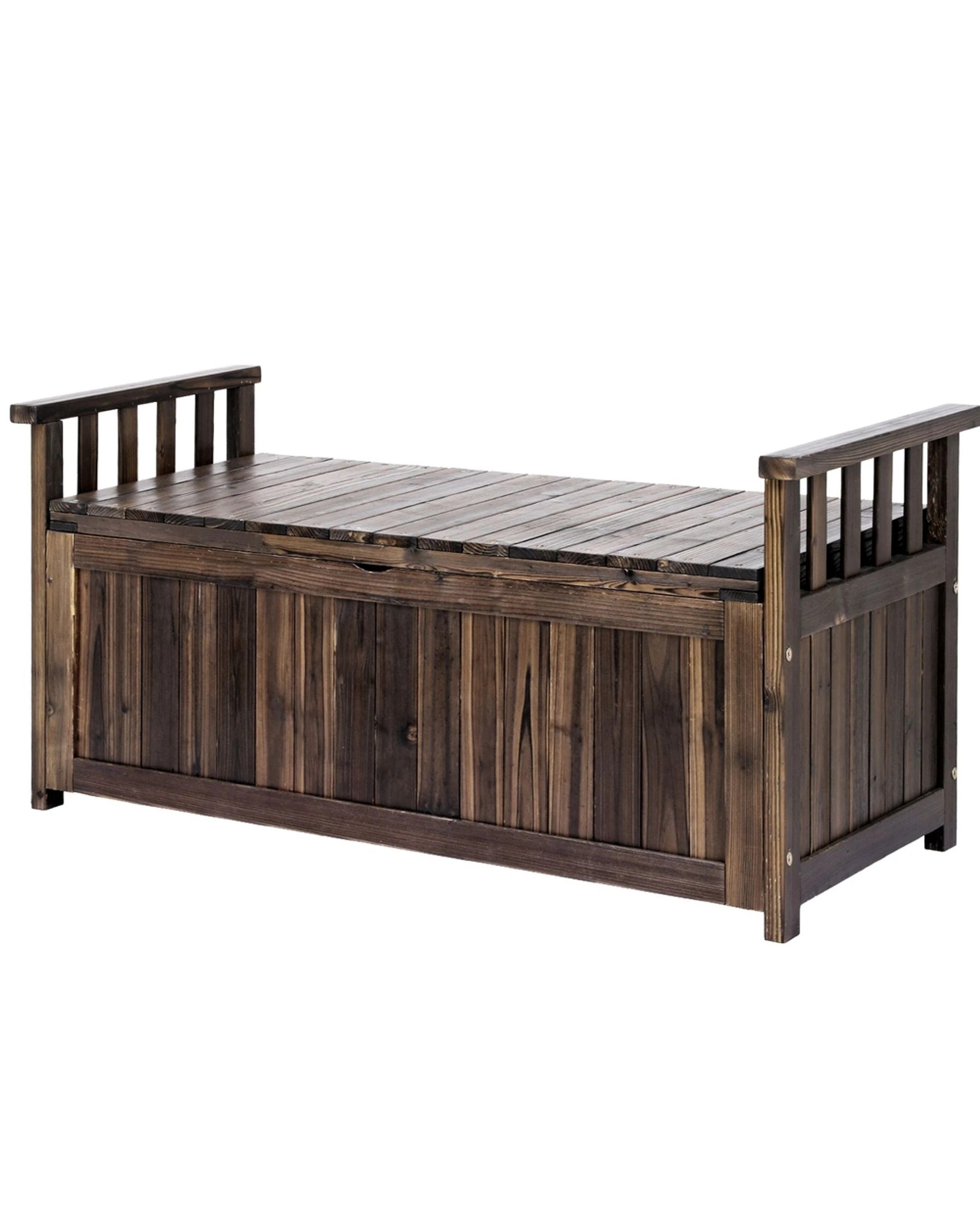 1 Gardeon Outdoor Storage Bench Box Wooden Garden Toy Tool Shed Patio Furniture - Charcoal, 1 of 8