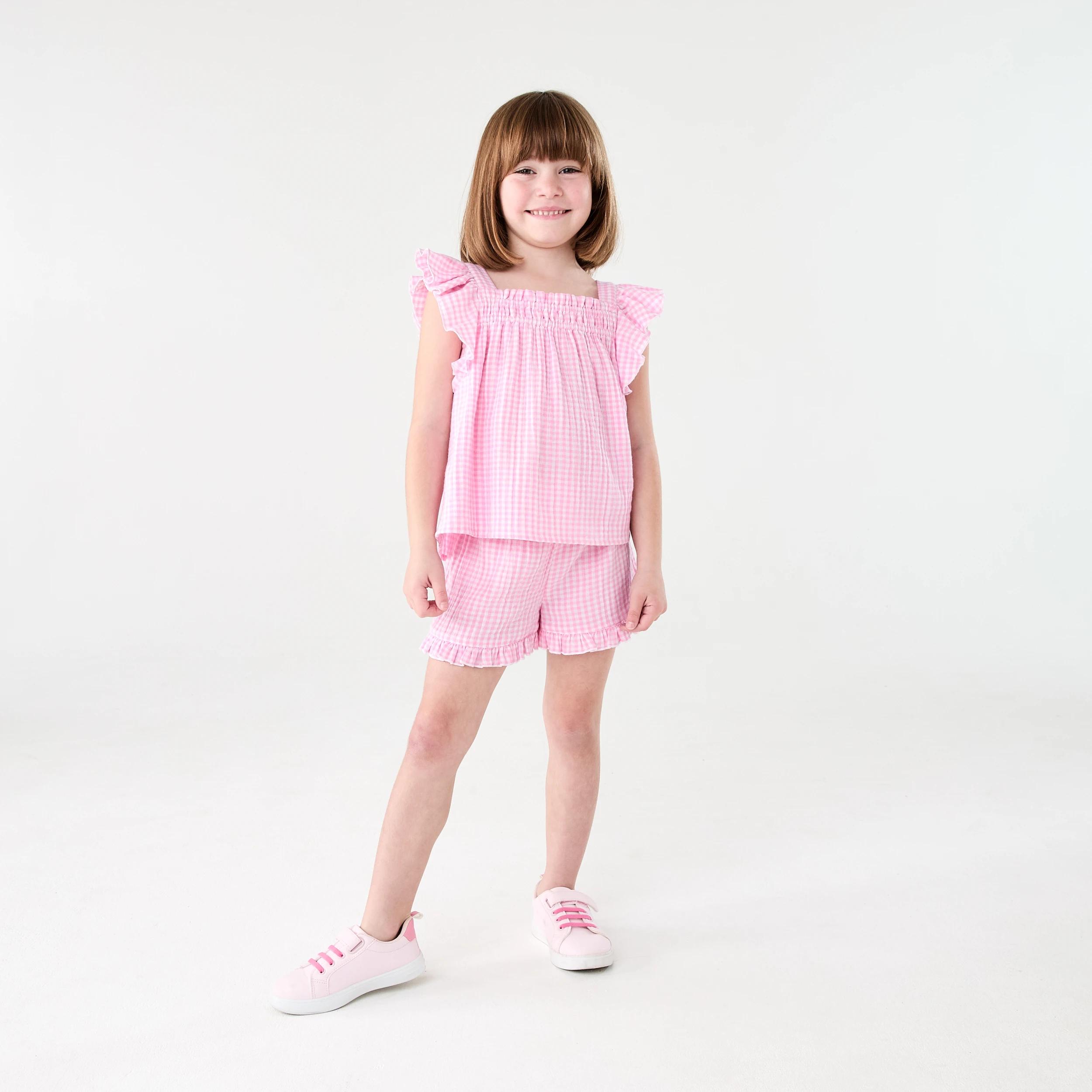 5 Frill Hem Shorts PINK GINGHAM, 5 of 6