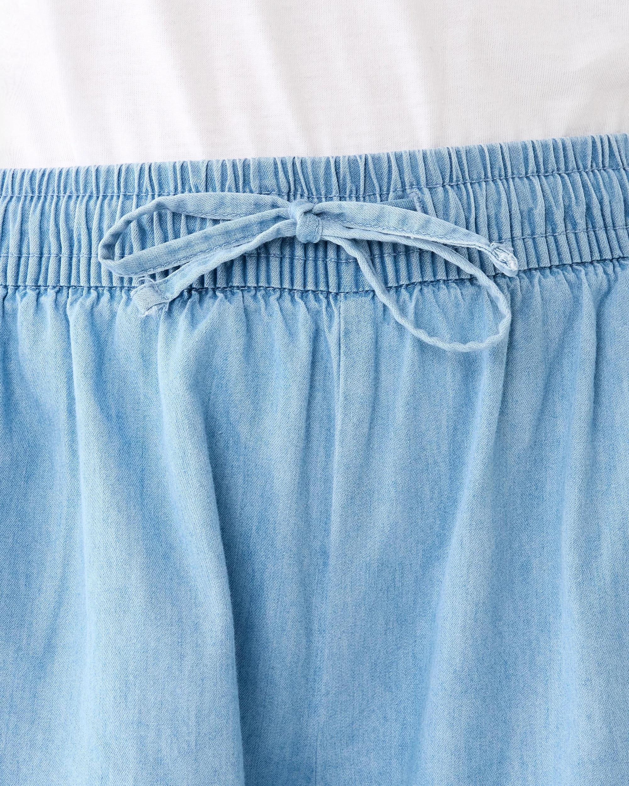 3 Woven Lace Trim Shorts Mid Wash, 3 of 6