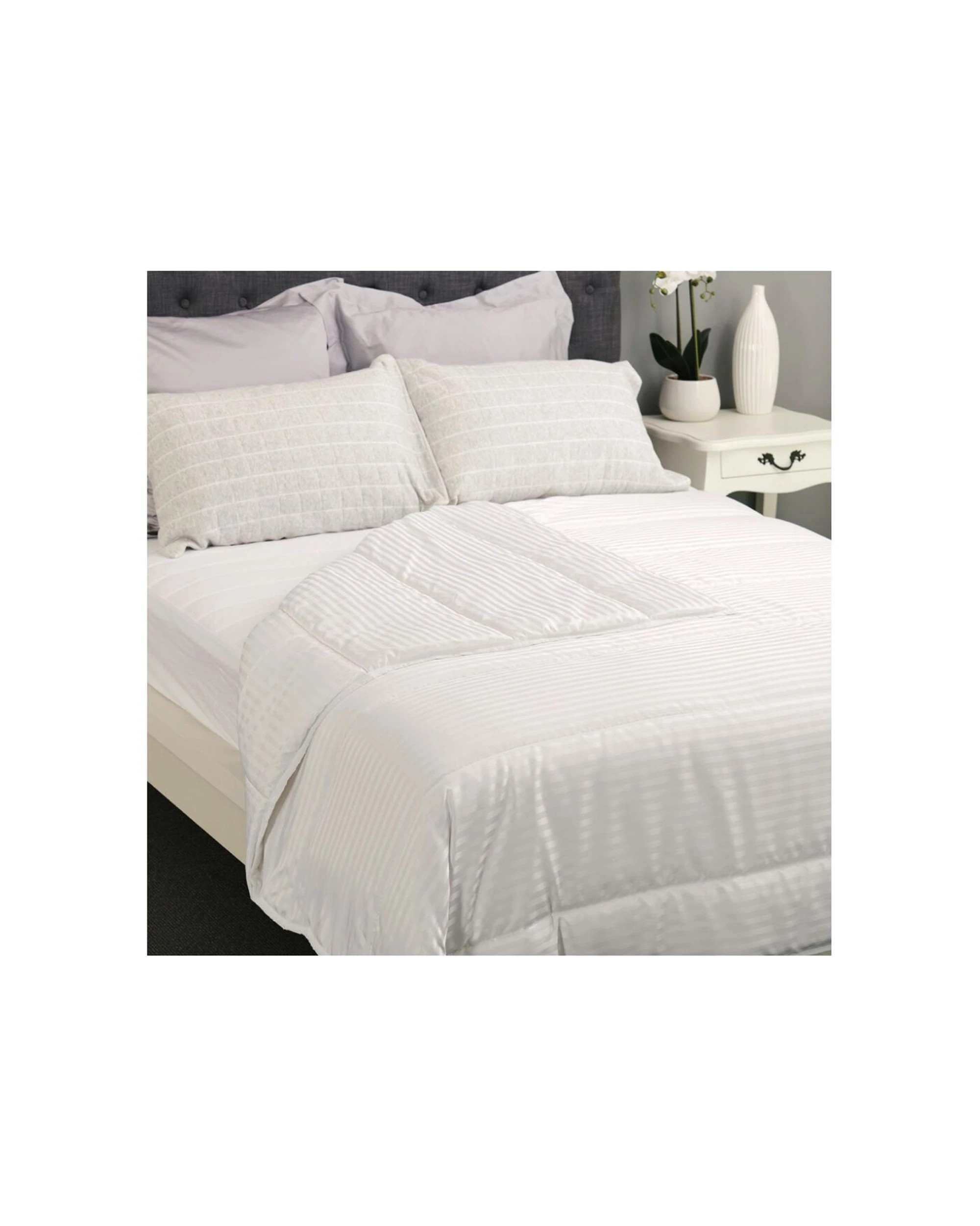 2 Tontine Hotel Luxury Comfortable Quilt Duvet All Seasons Doona - Queen Bed - White, 2 of 4