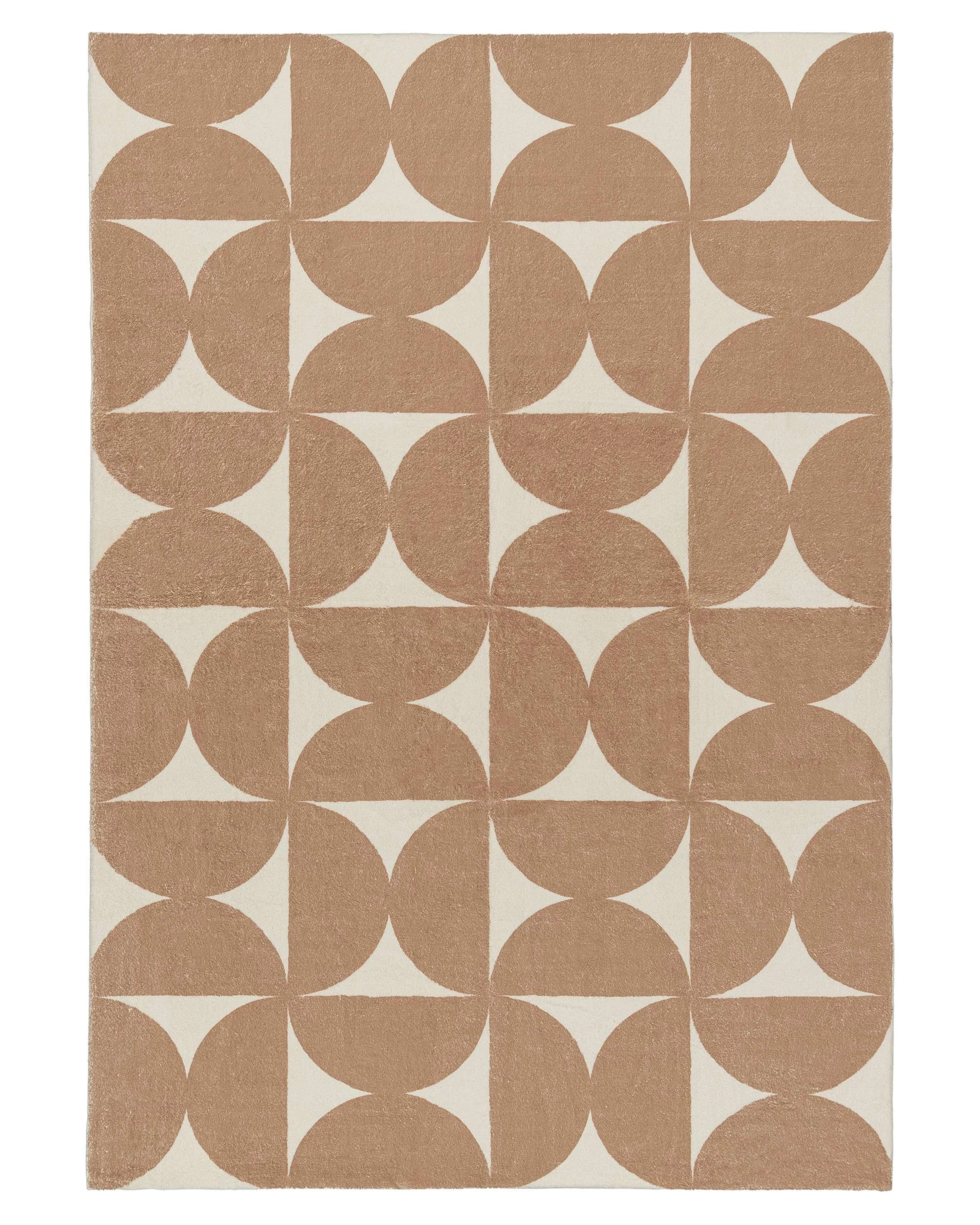 1 Loopsie Rousham Geometric Washable Rug-330cm x 240cm - Brown, 1 of 8