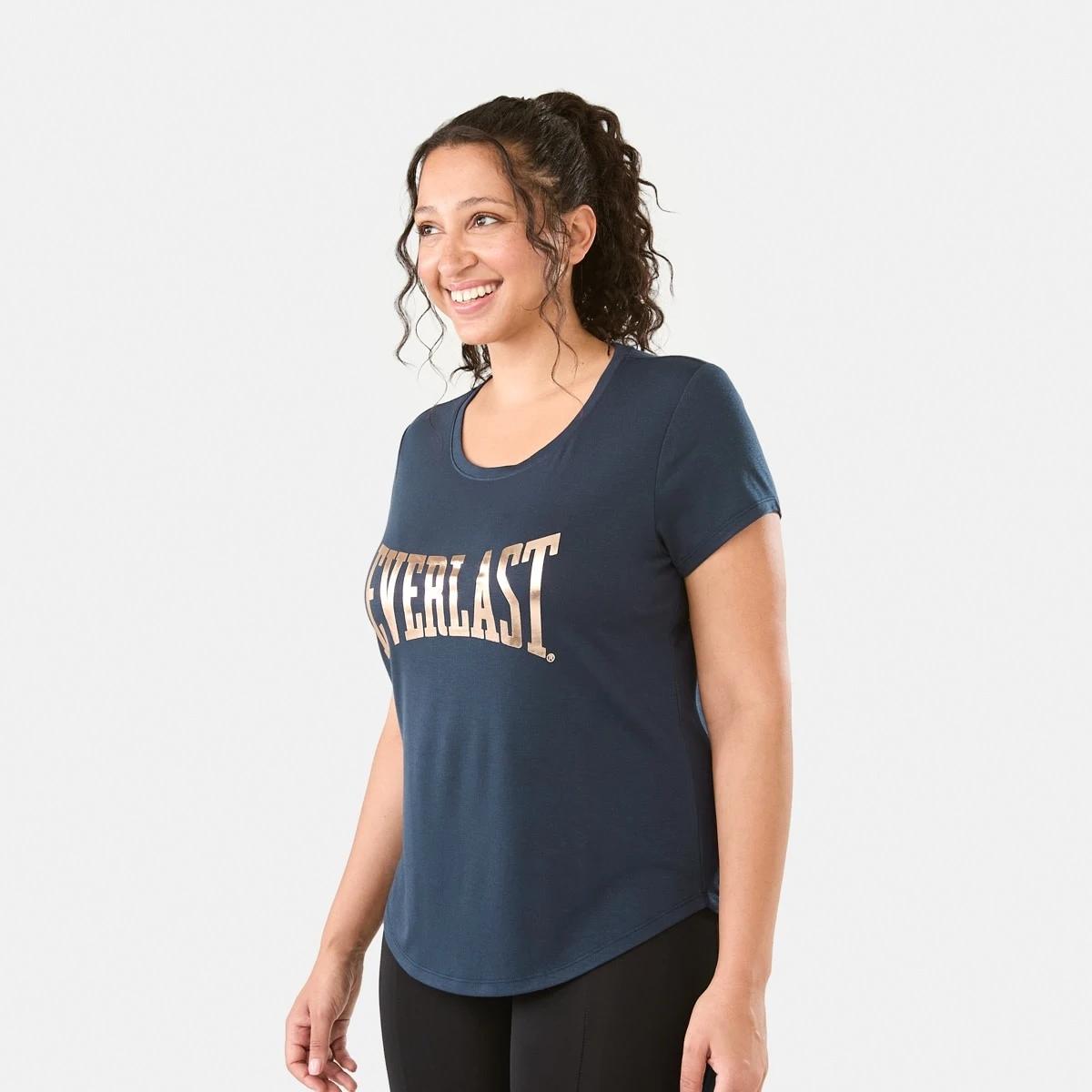 2 Everlast Womens Scoop Neck T-shirt EVERLAST DOGBONE INDIA INK, 2 of 6