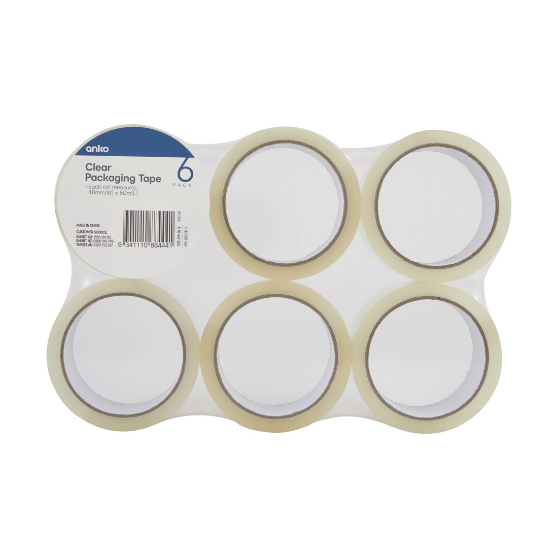 1 6 Pack Clear Packaging Tape, 1 of 4