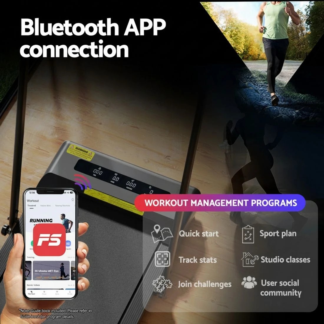 6 Everfit Treadmill Electric Walking Pad Incline Under Desk 380mm - Black, 6 of 10