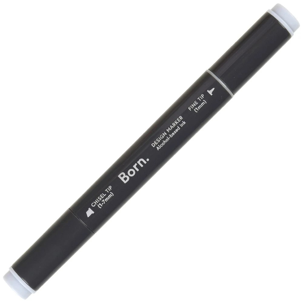 4 Born Professional Dual-Tip Artist Marker Flint Grey BG043, 4 of 4