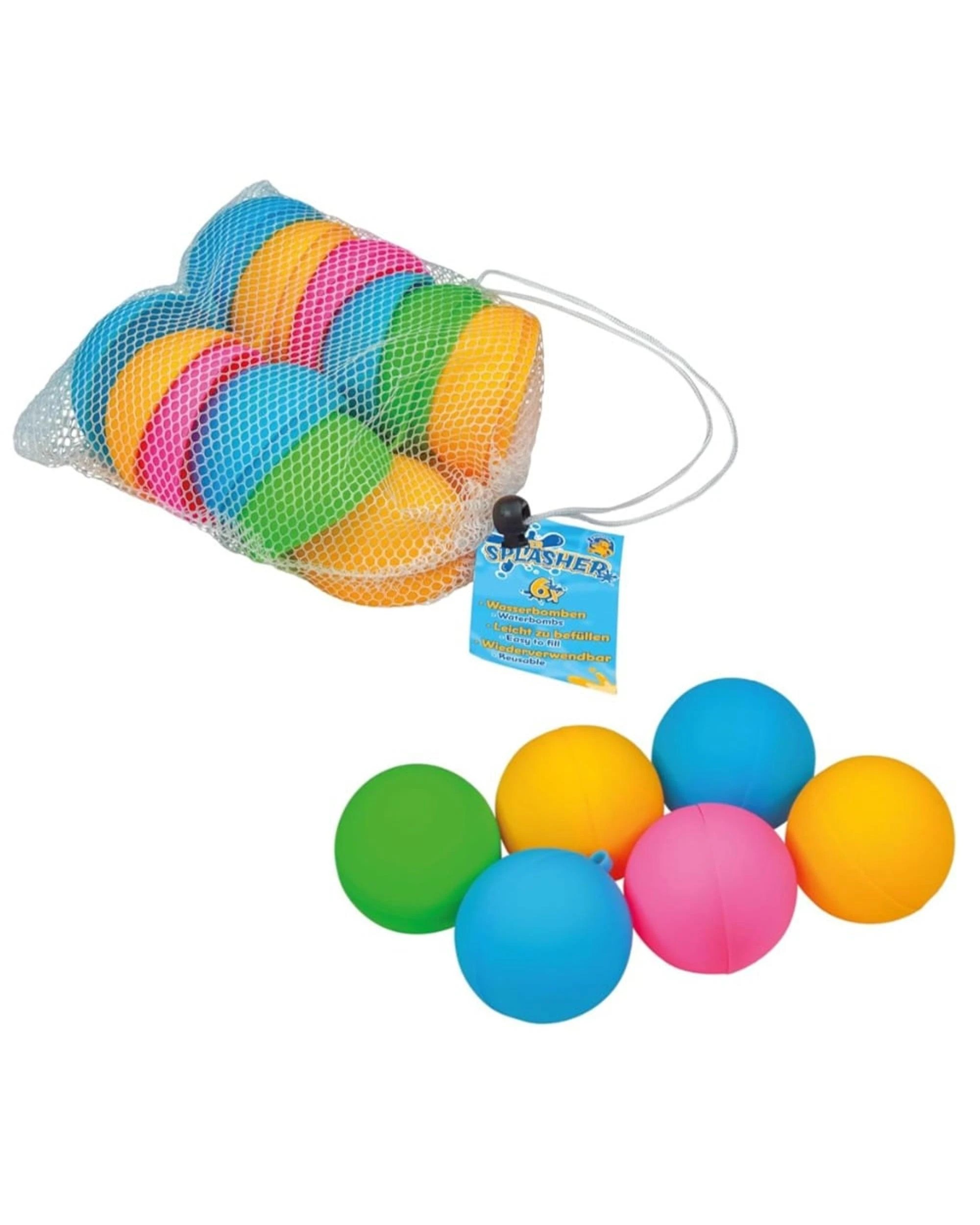 1 Pustefix Water Splashers Reusable Water Balloons 6 Pack, 1 of 4