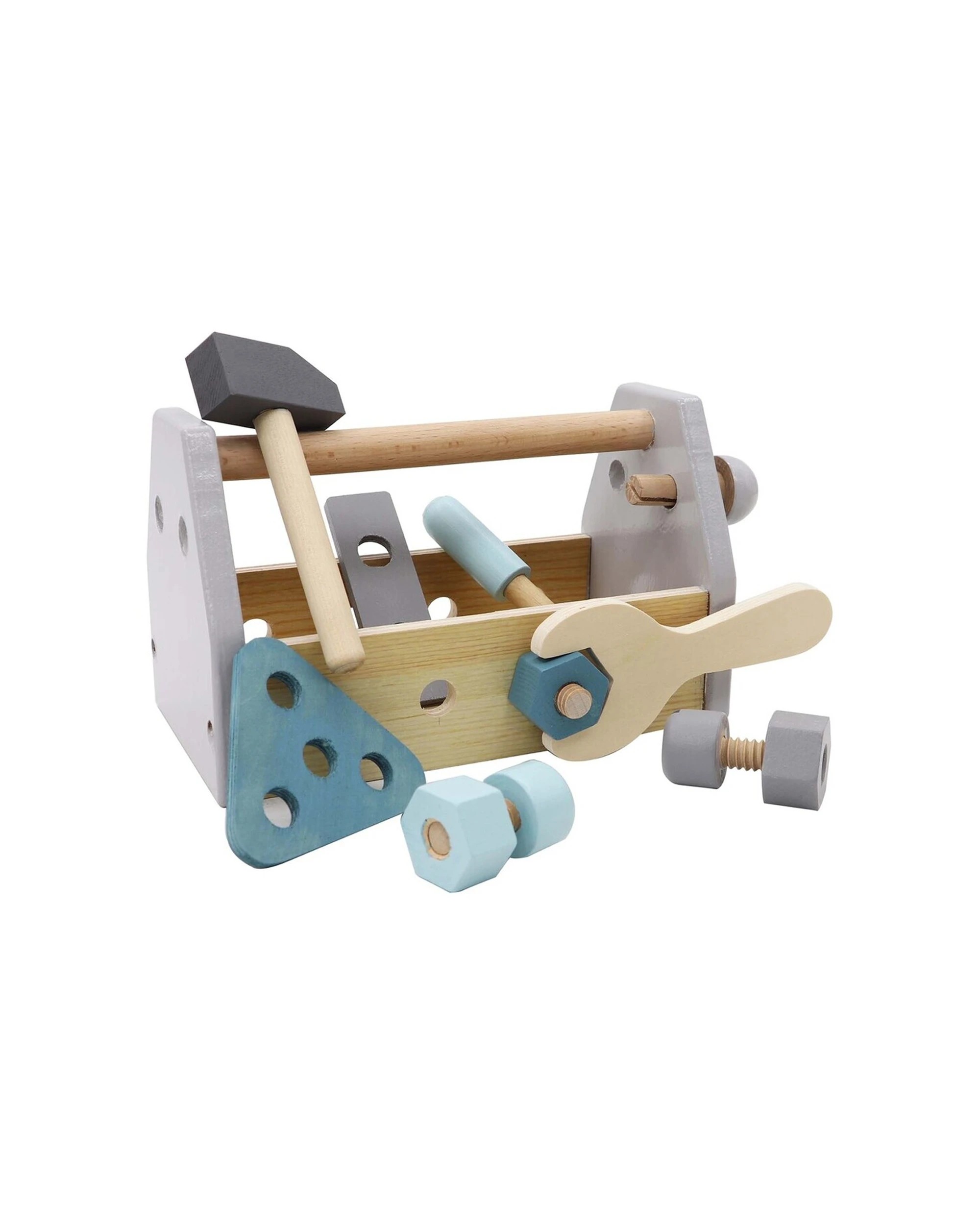 4 Kaper Kidz Calm & Breezy Wooden Toolbox Kids Toy - Natural, 4 of 6