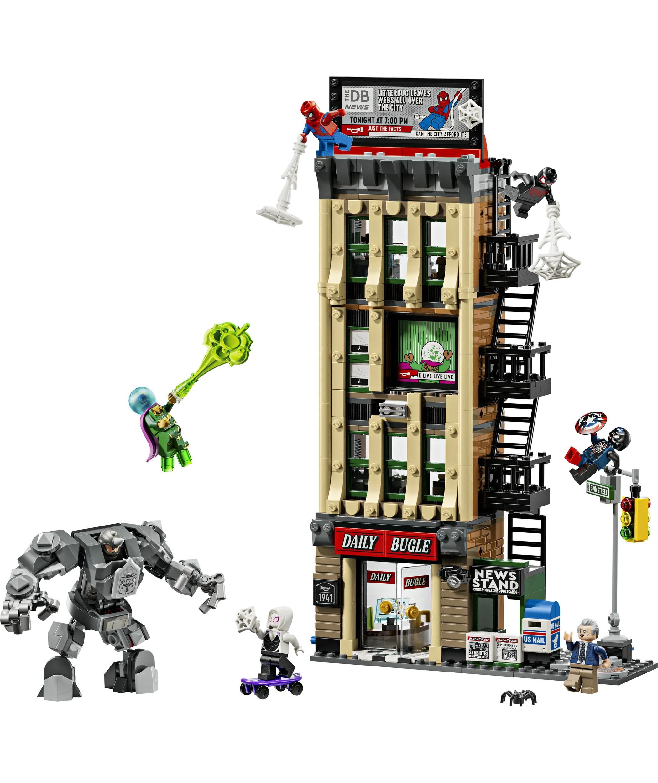 2 LEGO Super Heroes Spider-Man vs. Mysterio: The Daily Bugle 76342, 2 of 10