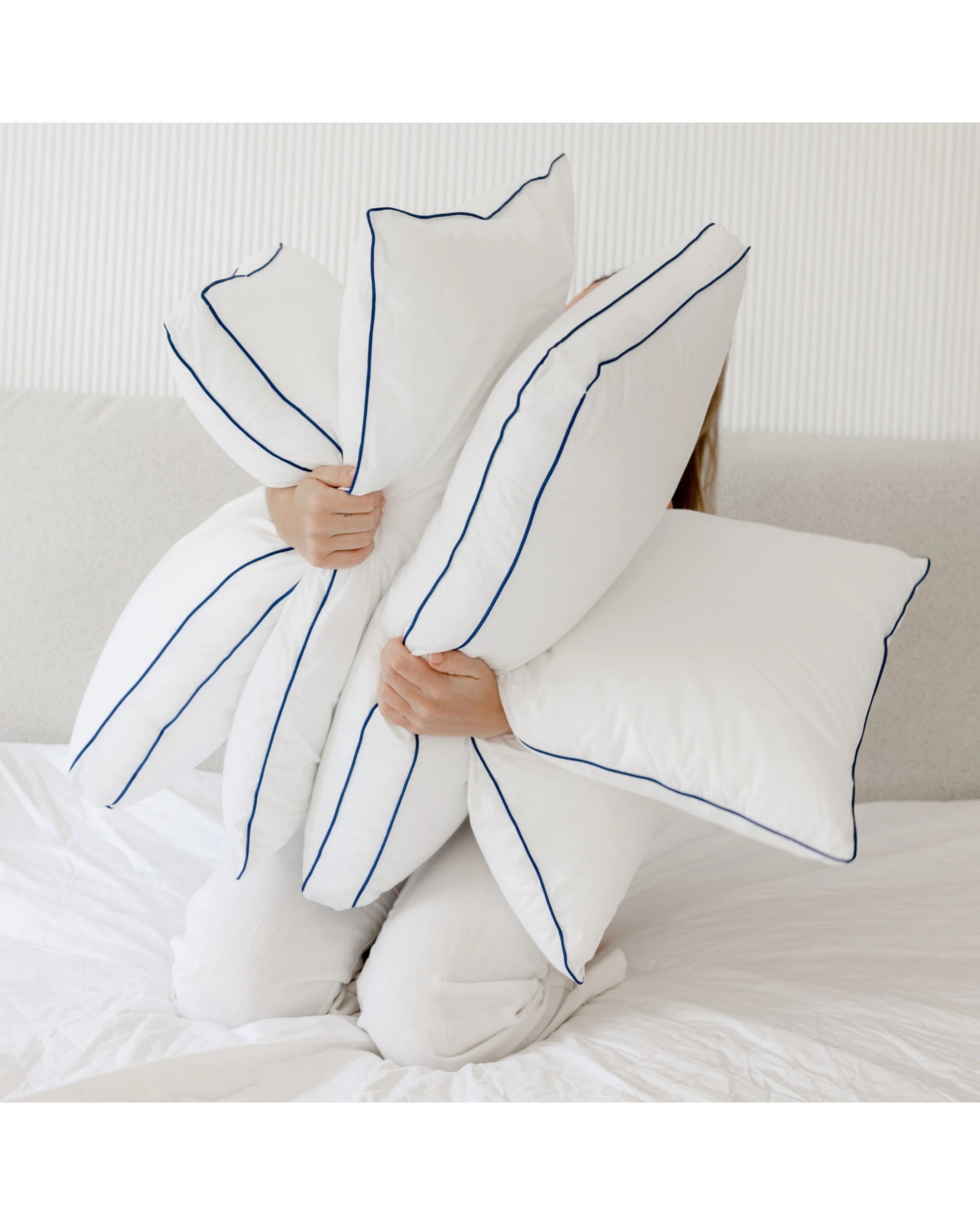 10 Dreamaker Sleep Form Low & Soft Profile Standard Pillow Twin Pack 48x73cm - White, 10 of 10