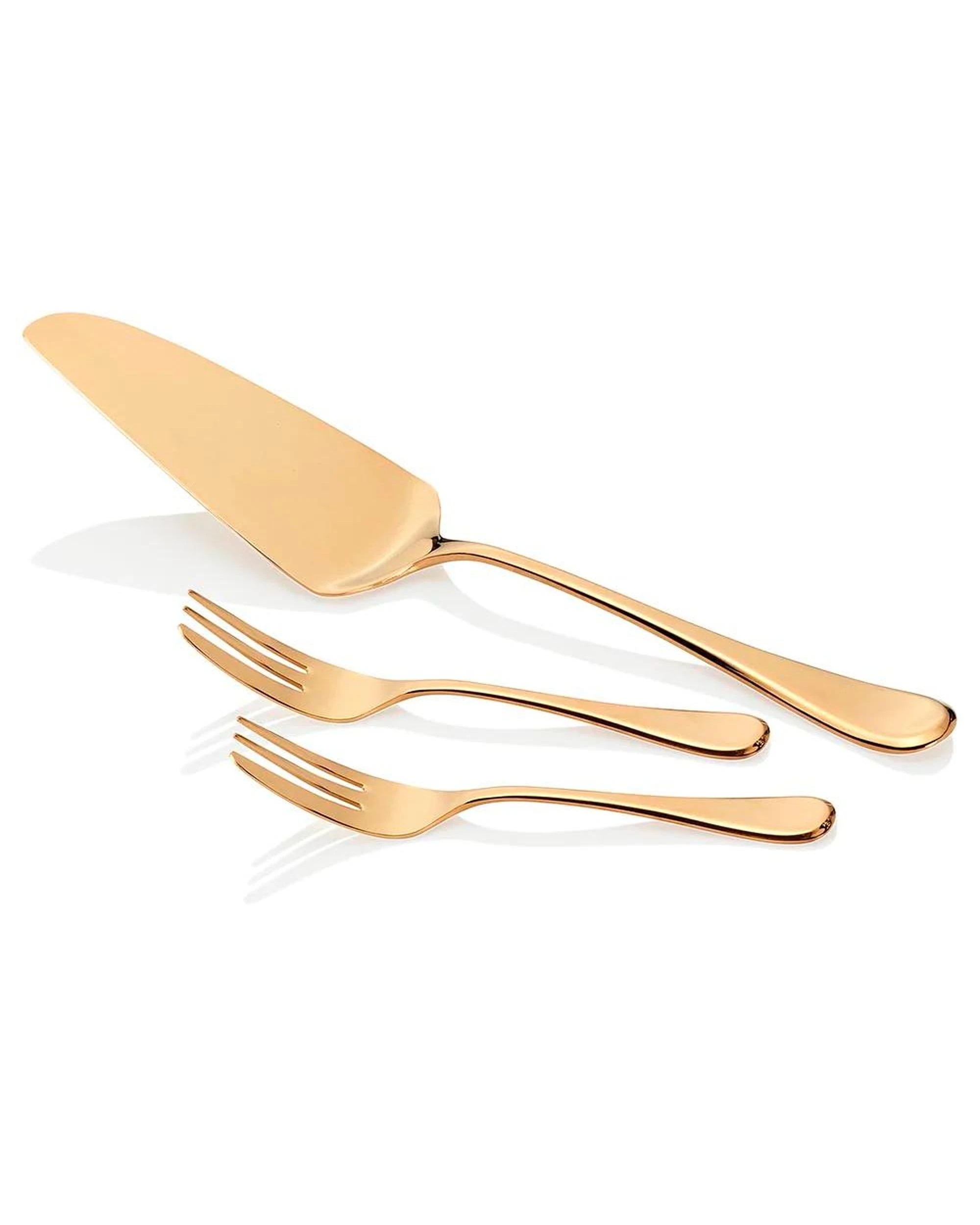 2 Stanley Rogers Chelsea 7 Piece Gold Cake Serving Set, 2 of 4
