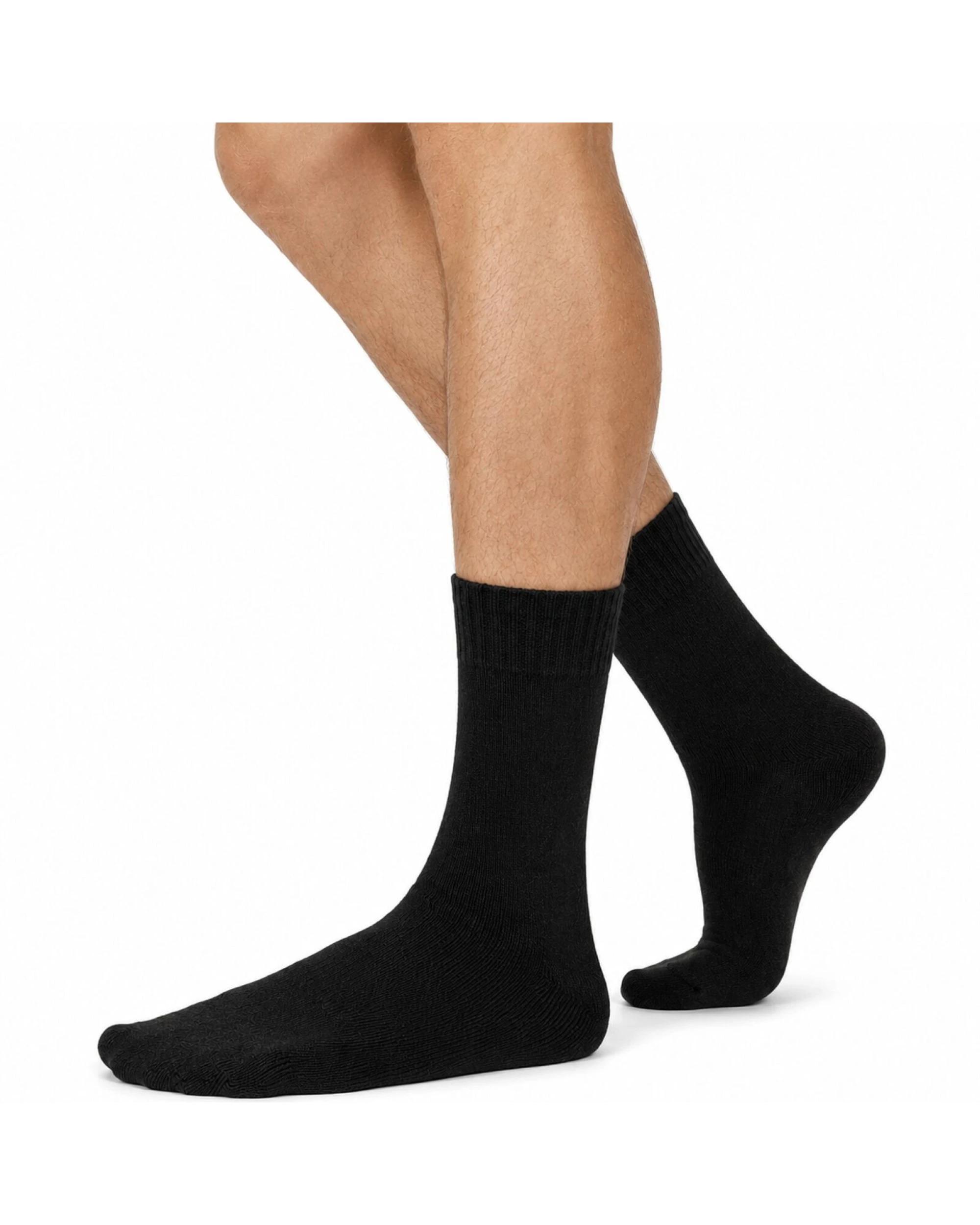 1 BR Home 1 Pair Merino Wool Mens Thermal Diabetic Socks in Black 11-14 , 1 of 1