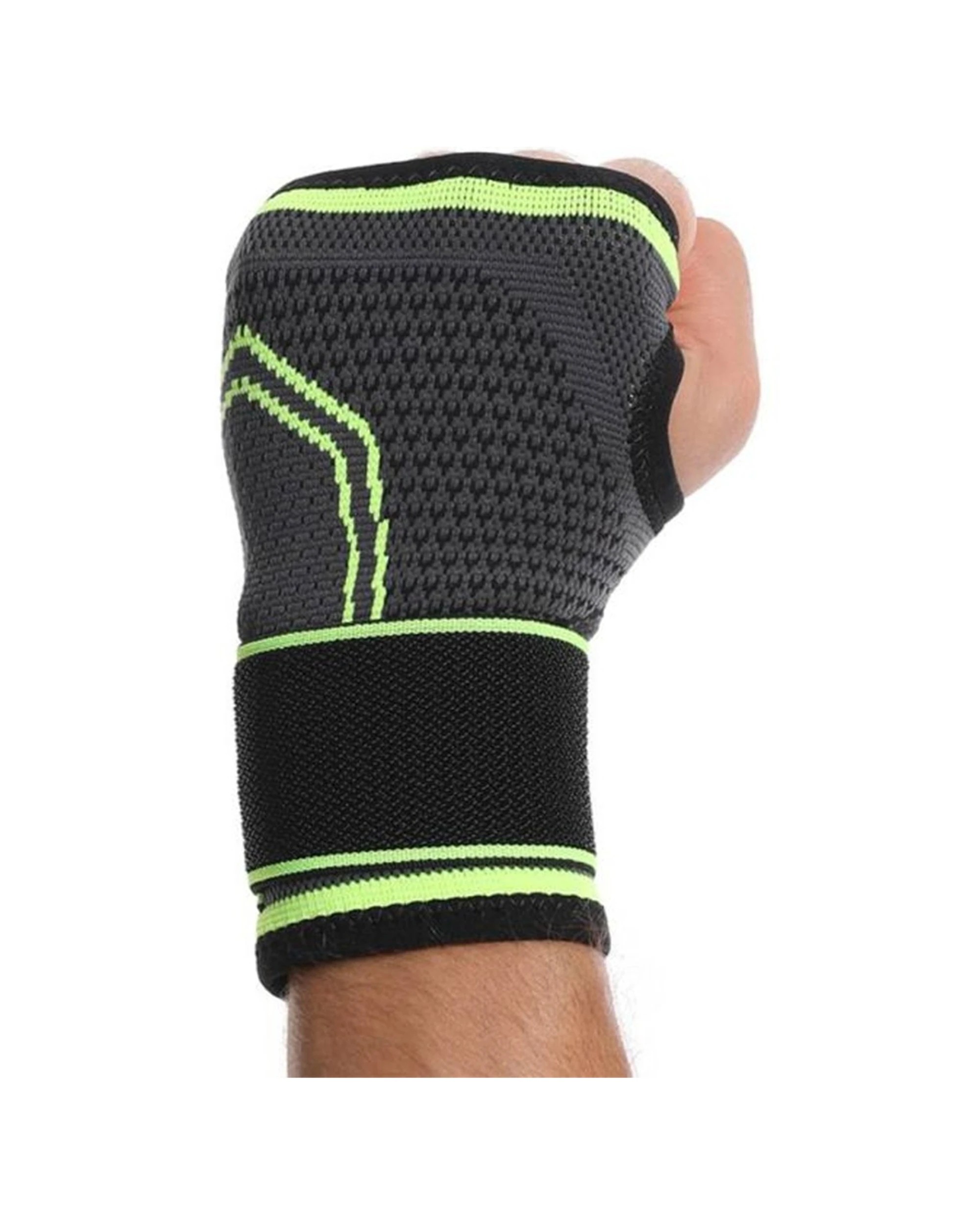 1 Bodyassist 2pc Contoured 3D Sports Wrist Sleeve Set Breathable Elastic Medium - Black - Black, 1 of 3